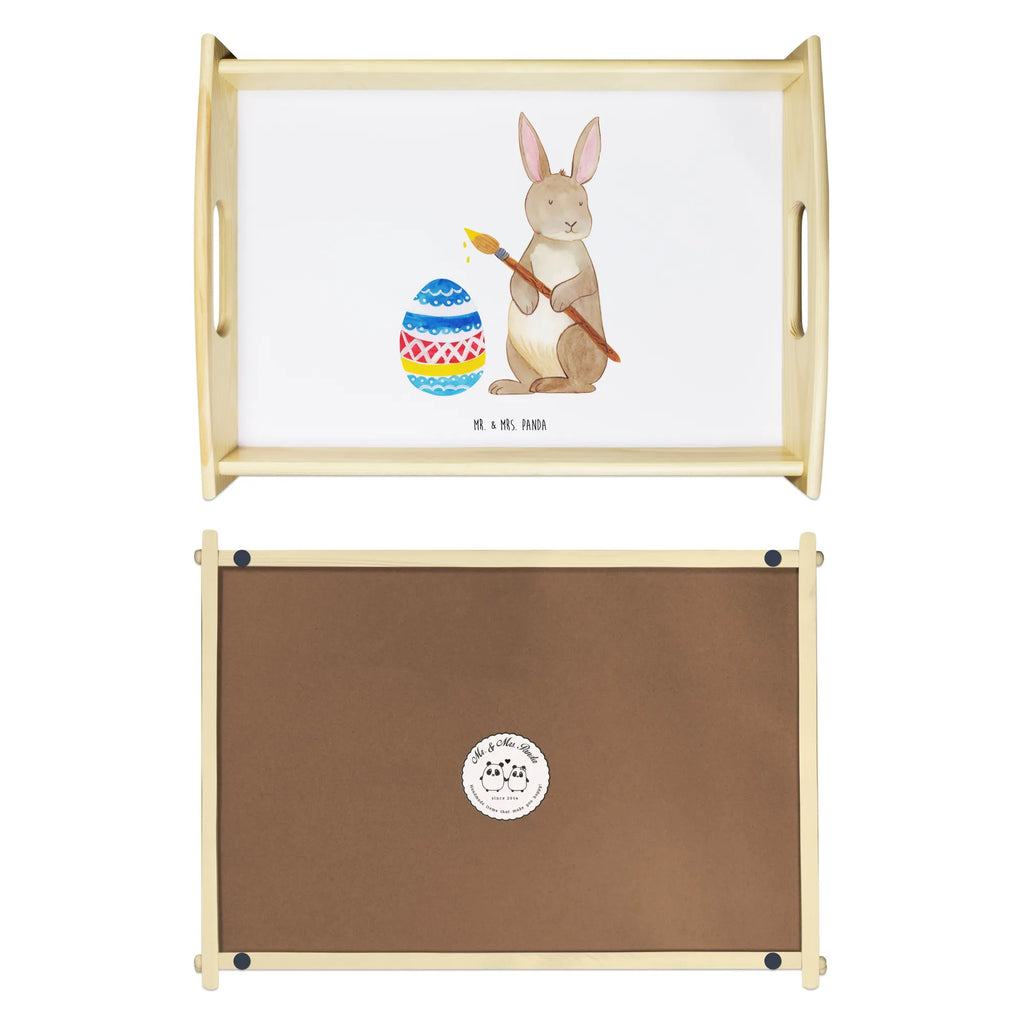 Serving tray Hare painting eggs serving tray, wooden tray, tray, breakfast tray, kitchen tray, Easter, Easter bunny, egg painting, Happy Easter, Easter egg, Easter greetings, painted Easter eggs, Easter flower, rabbit