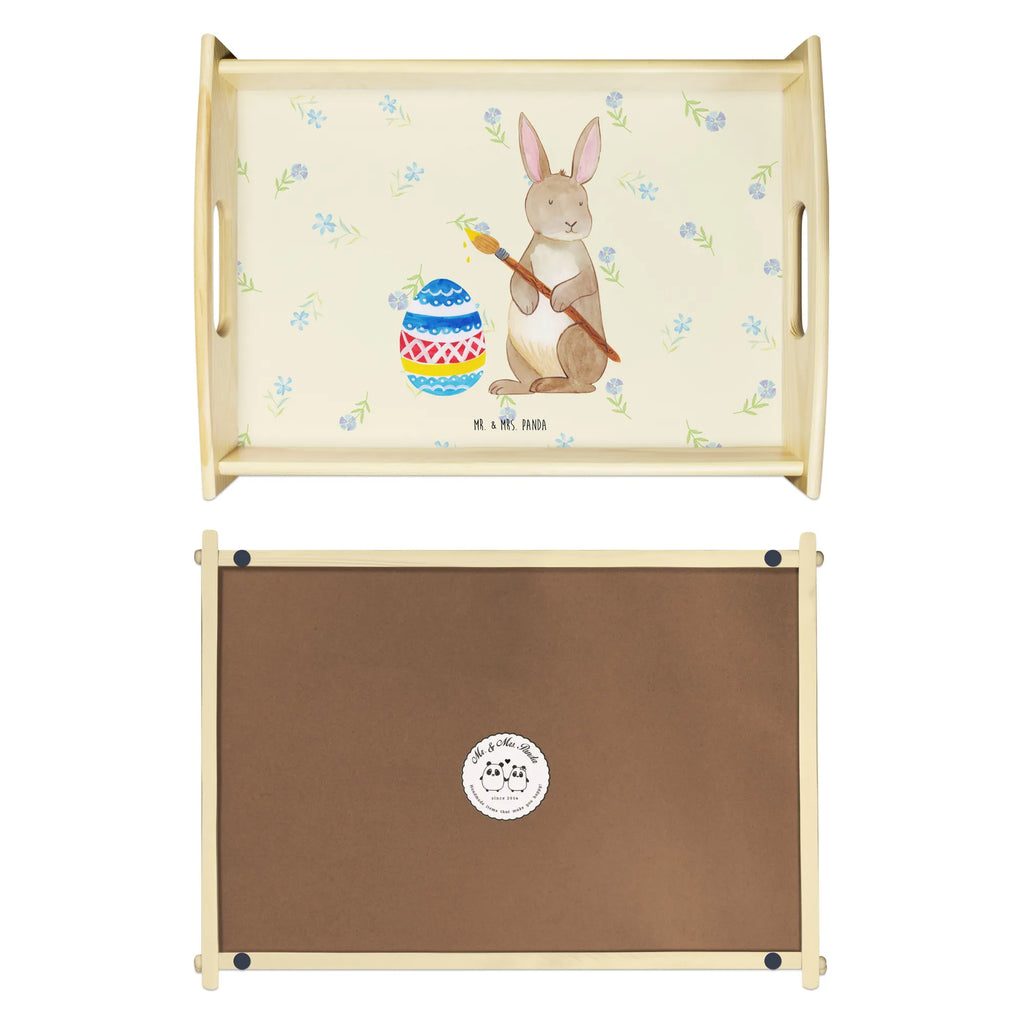 Serving tray Hare painting eggs serving tray, wooden tray, tray, breakfast tray, kitchen tray, Easter, Easter bunny, egg painting, Happy Easter, Easter egg, Easter greetings, painted Easter eggs, Easter flower, rabbit