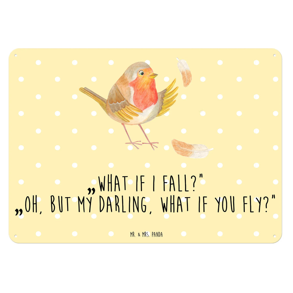 Blechschild Rotkehlchen mit Federn Türschild Metall, Blechschild Für Männer, Blechschild, Dekoschild Metall, Blechschild Zum Aufhängen, Blechschild Groß, Blechschild Küche, Blechschild Büro, Wandschild Metall, Blechschild Für Frauen, Tiermotive, Gute Laune, Tiere, Lustige Sprüche, What If I Fall, Motivation Sprüche, Spruch Motivation, fliegen, Spruch Mut, Rotkehlchen, Vogel, Motivationsbilder