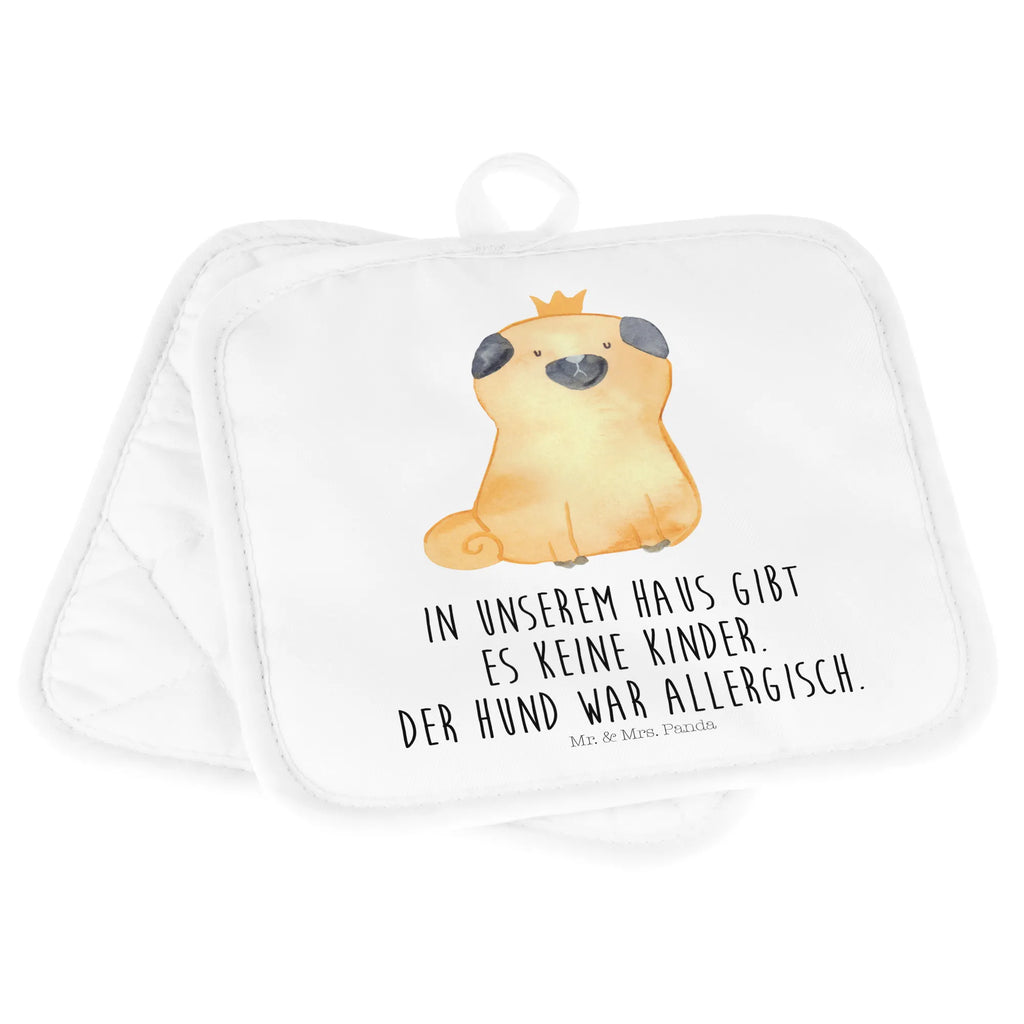 2er Set Topflappen  Mops Krone Topflappen, Topfhandschuhe, Topflappen Set, Topfuntersetzer, 2er Set Topflappen, topfhalter, Topflappen 2er Set, Topflappenset, Hunderasse, Hundebesitzer, Sprüche, Hundemotiv, Haustier, Tierliebhaber, Hund, Hausregel, Hundebesitzer. Spruch, Mops, Lustig, Allergisch, Kinderlos