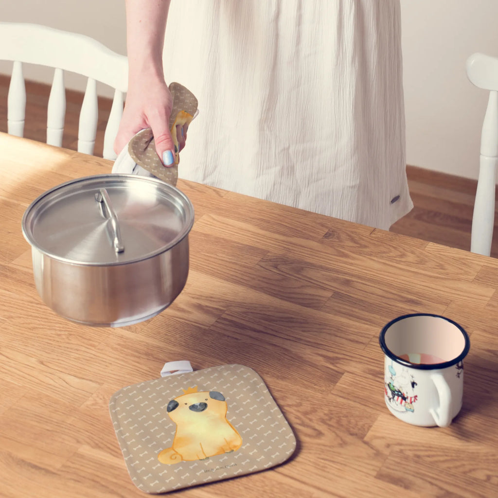 2er Set Topflappen  Mops Krone Topflappen, Topfhandschuhe, Topflappen Set, Topfuntersetzer, 2er Set Topflappen, topfhalter, Topflappen 2er Set, Topflappenset, Hunderasse, Hundebesitzer, Sprüche, Hundemotiv, Haustier, Tierliebhaber, Hund, Hausregel, Hundebesitzer. Spruch, Mops, Lustig, Allergisch, Kinderlos