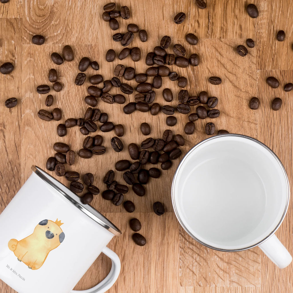 Kempingowy kubek emaliowany mops korona Metalltasse, Reisebecher, Kaffeetasse, emaillebecher, Campingbecher, Trinkbecher, Kaffeebecher, Tasse, blechbecher, Emailletasse, Teetasse, becher emaille, Teebecher, Tasse Emaille, reisetasse, Blechtasse, wandertasse, Campingtasse, Becher, wanderbecher, Pott, Emaille Tasse, metallbecher, Emaille Becher, Sprüche, Hunderasse, Hundebesitzer, Hund, Hundemotiv, Haustier, Tierliebhaber, Hundebesitzer. Spruch, Allergisch, Hausregel, Mops, Lustig, Kinderlos