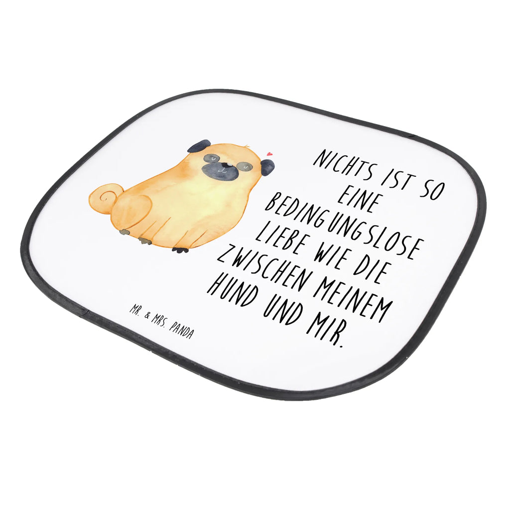 Osłona przeciwsłoneczna do samochodu Mops Pies, motyw psa, zwierzę domowe, rasa psa, miłośnik zwierząt, właściciel psa, powiedzenia