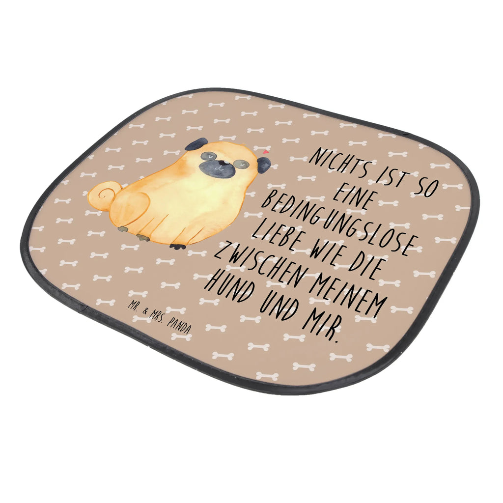 Osłona przeciwsłoneczna do samochodu Mops Pies, motyw psa, zwierzę domowe, rasa psa, miłośnik zwierząt, właściciel psa, powiedzenia