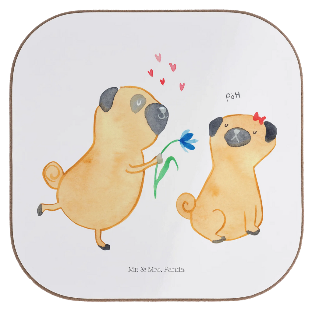 Podkładka mops Zakochani Pies, motyw psa, zwierzę domowe, rasa psa, miłośnik zwierząt, właściciel psa, powiedzenia