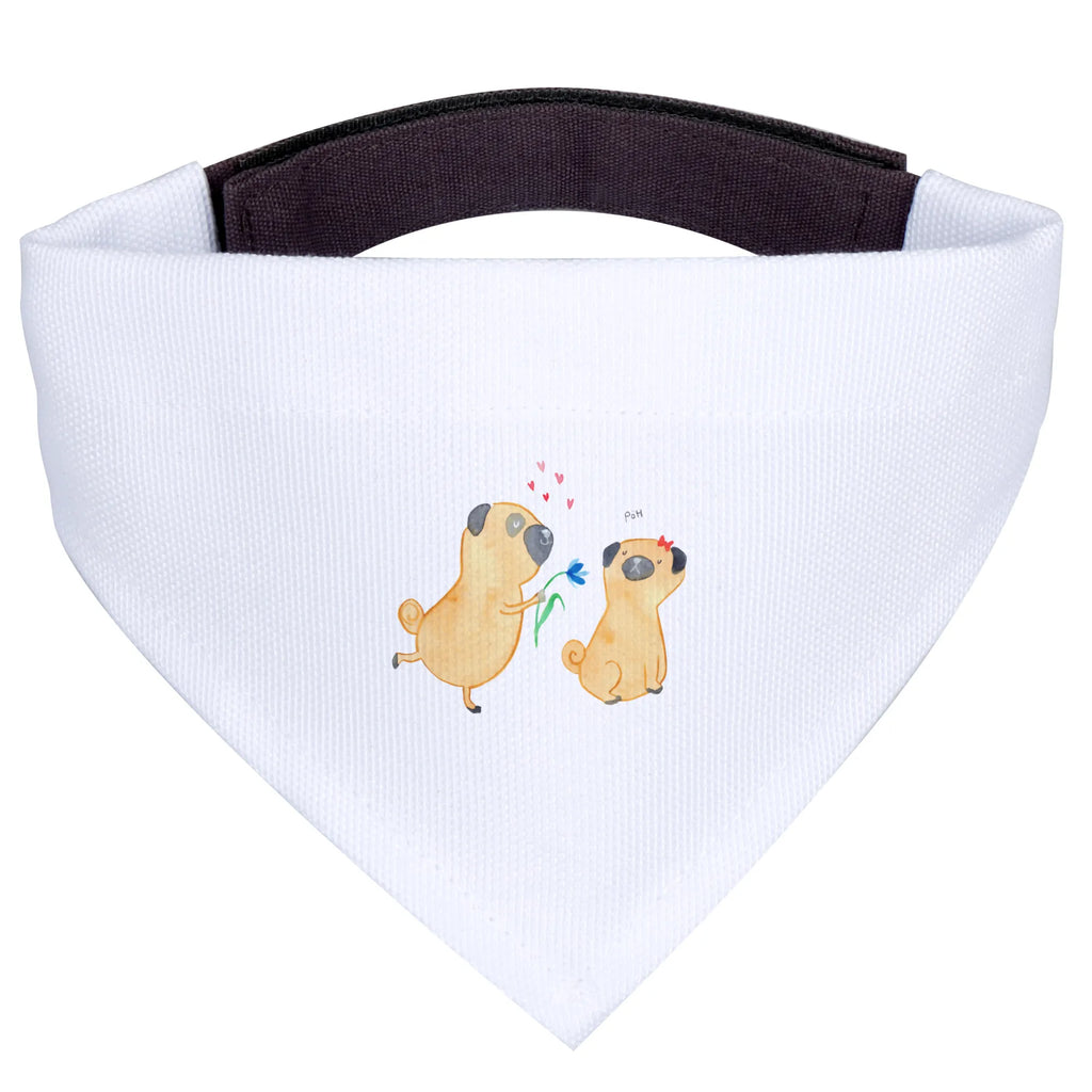 Dog neckerchief pug In love Tuch, mittel, Halstuch, Hundehalstuch, Hunde, mittelgroße Hunde, Hund, Hundemotiv, Haustier, Hunderasse, Tierliebhaber, Hundebesitzer, Sprüche, Liebesspruch. Verlobt, Geschenk Freund, verliebt, Mops, Liebe, Möpse, Hundeliebe, Partner