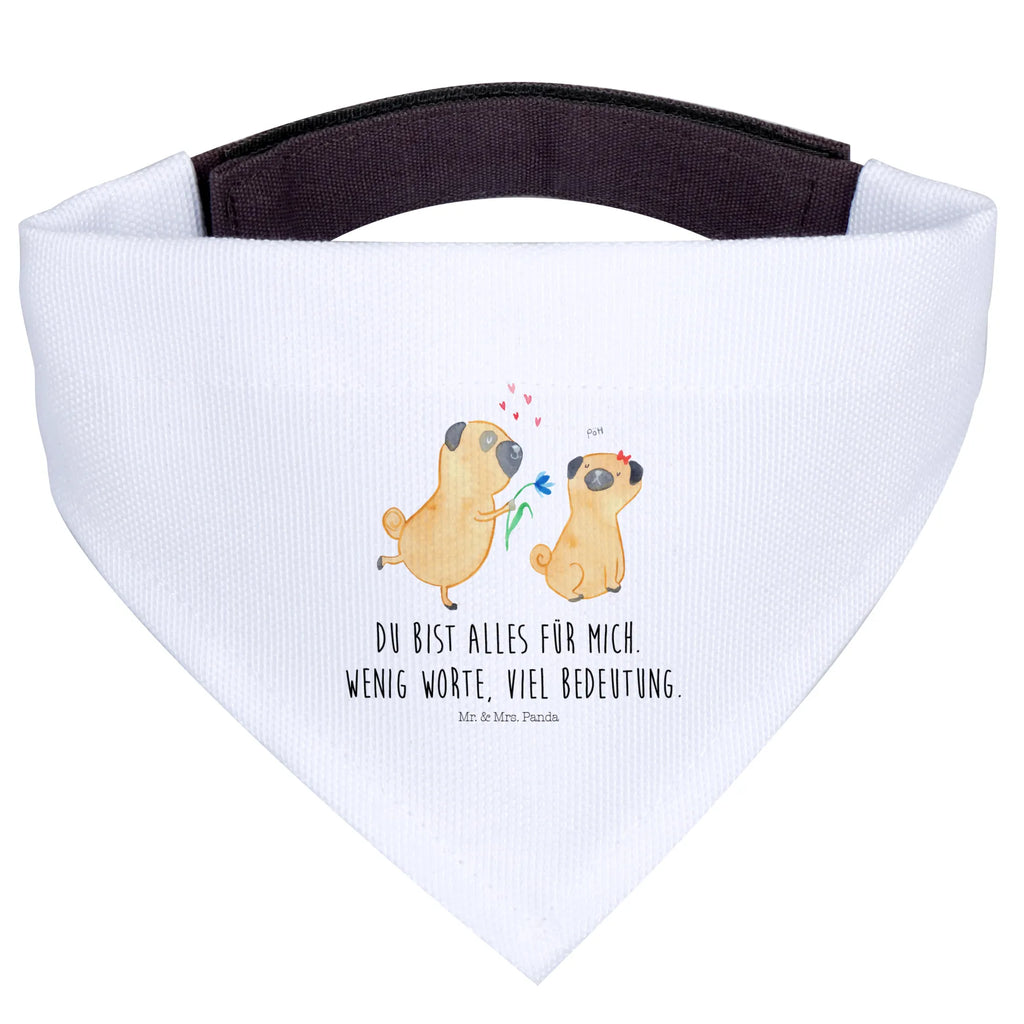 Dog neckerchief pug In love Tuch, mittel, Halstuch, Hundehalstuch, Hunde, mittelgroße Hunde, Hund, Hundemotiv, Haustier, Hunderasse, Tierliebhaber, Hundebesitzer, Sprüche, Liebesspruch. Verlobt, Geschenk Freund, verliebt, Mops, Liebe, Möpse, Hundeliebe, Partner