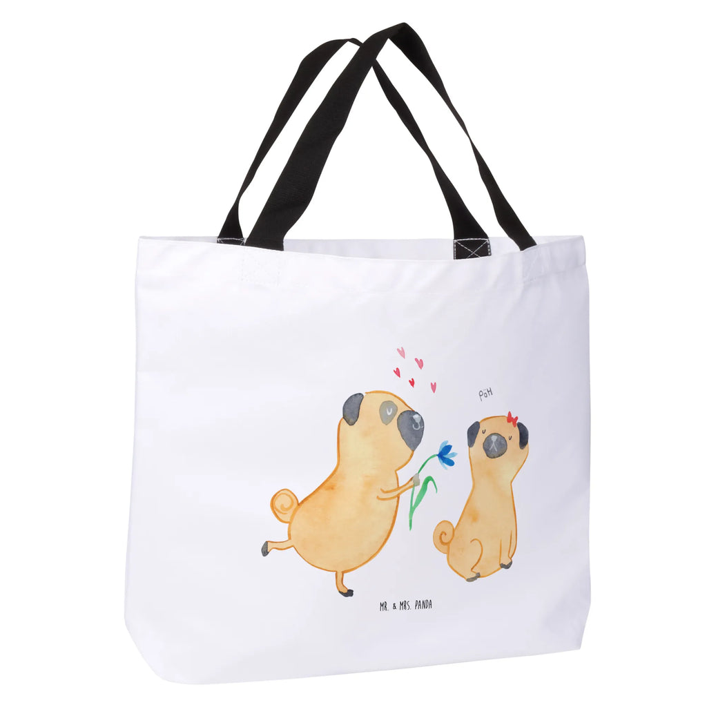 Shopper pug In love Tasche, Alltagstasche, Schulbeutel, Tragebeutel, Freizeittasche, Einkaufsbeutel, Shopper, Einkaufstasche, Schultasche, Beutel, Strandtasche, Hund, Hundemotiv, Haustier, Hunderasse, Tierliebhaber, Hundebesitzer, Sprüche, Partner, Geschenk Freund, Liebe, Liebesspruch. Verlobt, Möpse, verliebt, Mops, Hundeliebe