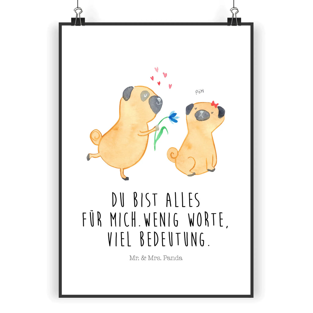 Poster Mops Verliebt Wanddekoration, Deko Bild, Poster, grafikposter, drucke, Posterdruck, Kunstdruck, Plakat, wanddruck, Mr. & Mrs. Panda Poster, Wandposter, Designposter, kunstdruck poster, wandkunst, Wandbild, Wanddeko Bild, wanddeko, kunst für die wand, Wandschmuck, kunstposter, Bild für Wand, Bild, Tierliebhaber, Haustier, Hundemotiv, Hundebesitzer, Hunderasse, Hund, Sprüche, Liebesspruch. Verlobt, Partner, Liebe, Verliebt, Geschenk Freund, Mops, Hundeliebe, Möpse