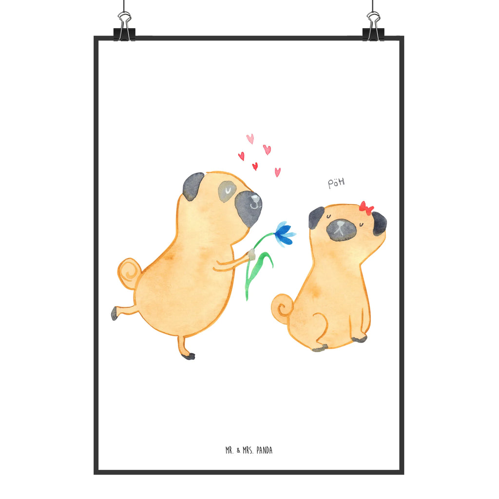 Poster Mops Verliebt Wanddekoration, Deko Bild, Poster, grafikposter, drucke, Posterdruck, Kunstdruck, Plakat, wanddruck, Mr. & Mrs. Panda Poster, Wandposter, Designposter, kunstdruck poster, wandkunst, Wandbild, Wanddeko Bild, wanddeko, kunst für die wand, Wandschmuck, kunstposter, Bild für Wand, Bild, Tierliebhaber, Haustier, Hundemotiv, Hundebesitzer, Hunderasse, Hund, Sprüche, Liebesspruch. Verlobt, Partner, Liebe, Verliebt, Geschenk Freund, Mops, Hundeliebe, Möpse