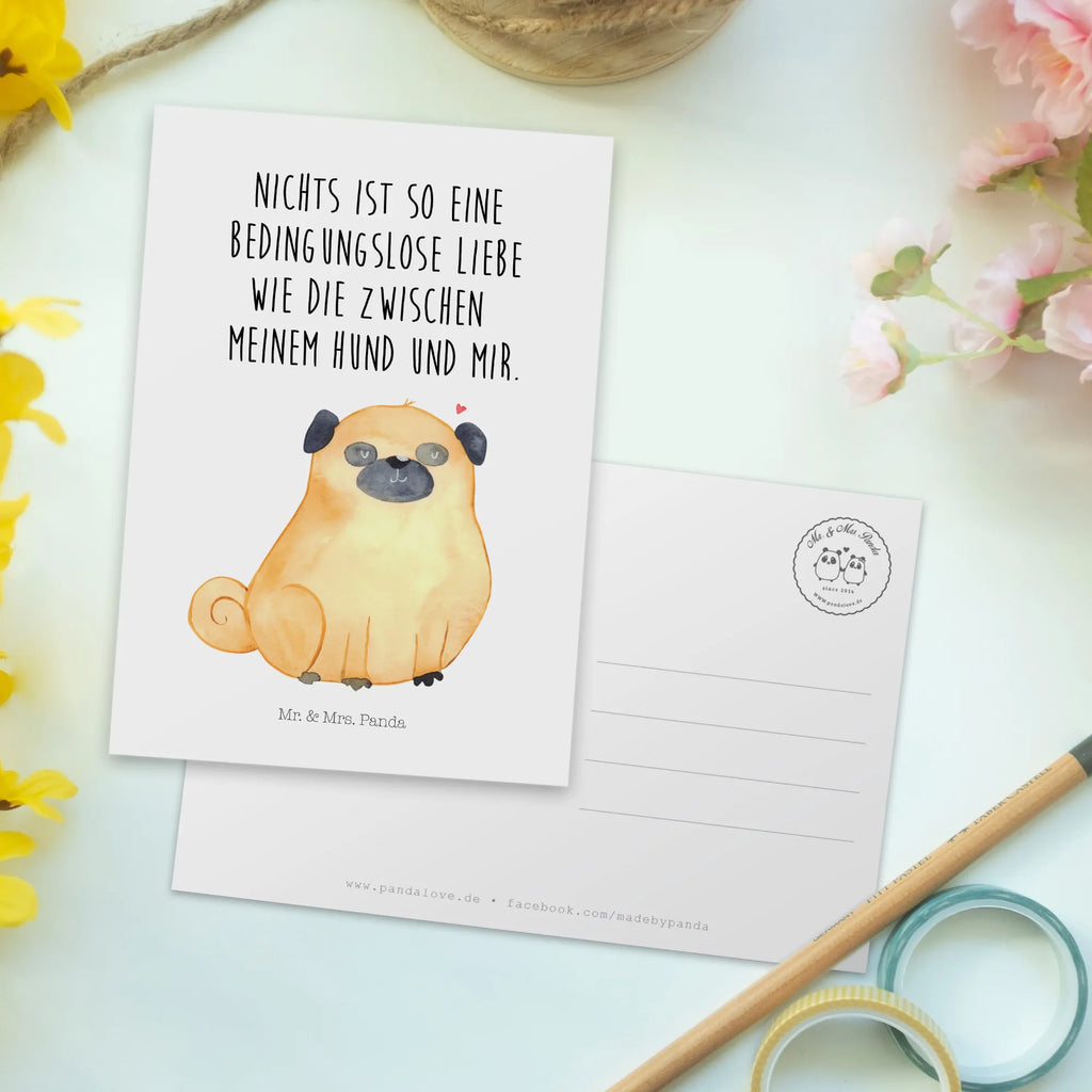 Pocztówka Mops spruchkarte, Motivkarte, Postkarte, Designkarte, Ansichtskarten, Grußkarte, kunstkarte, Kunstkarten, Ansichtskarte, bildkarte, Postkarten, Fotokarte, einzelkarte, Hunderasse, Hundebesitzer, Sprüche, Hundemotiv, Haustier, Tierliebhaber, Hund, Liebe, Mops, Hundeliebe