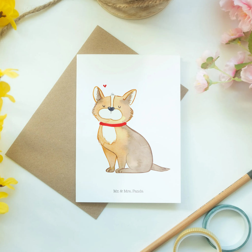 Greetings card Dog Luck Glückwunschkarte, Klappkarte, Grußkarte, Karte, Ansichtskarten, Geburtstagskarte, Einladungskarte, Hochzeitskarte, Hund, Hundemotiv, Haustier, Hunderasse, Tierliebhaber, Hundebesitzer, Sprüche, Hundeliebe, Corgie, Spruch, Liebe, Hundemama