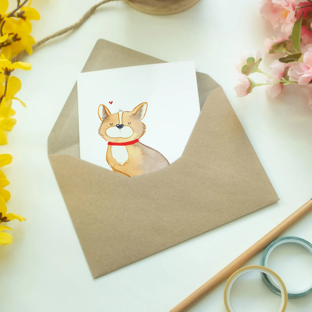 Greetings card Dog Luck Glückwunschkarte, Klappkarte, Grußkarte, Karte, Ansichtskarten, Geburtstagskarte, Einladungskarte, Hochzeitskarte, Hund, Hundemotiv, Haustier, Hunderasse, Tierliebhaber, Hundebesitzer, Sprüche, Hundeliebe, Corgie, Spruch, Liebe, Hundemama