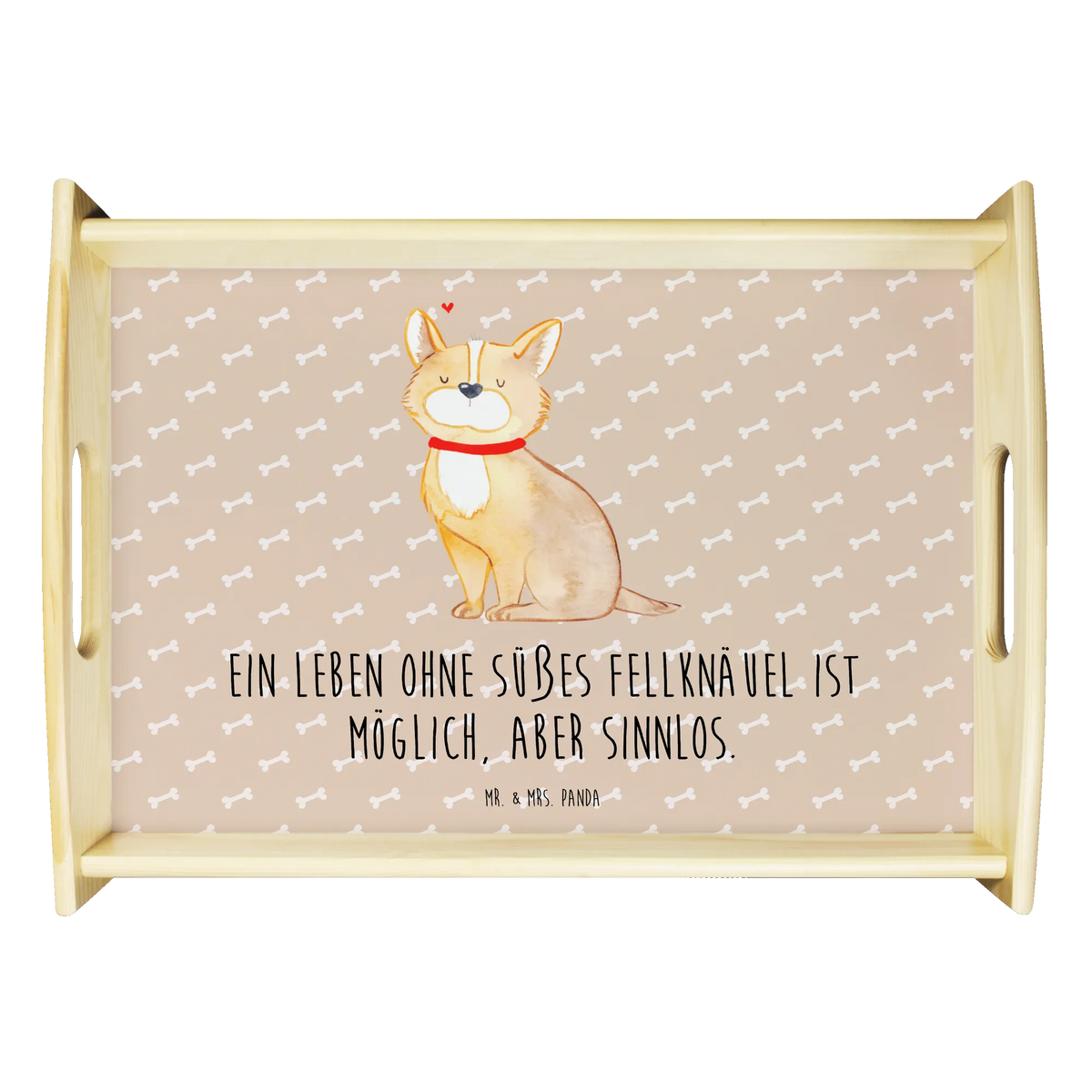 Serviertablett Hund Glück