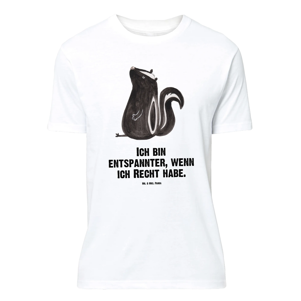 T-Shirt Standard Stinktier Sitzen Damen, Herrn, Nachthemd, Jubiläum, Shirt, Geburstag, Tshirt, Junggesellenabschied, T-Shirt mit Spruch, Schlafshirt, T-Shirt, Lustiges T-Shirt, Stinktier, Skunk, Spruch, Recht, Stinki, Stinker, Wildtier, Besserwisser, Büro, Raubtier