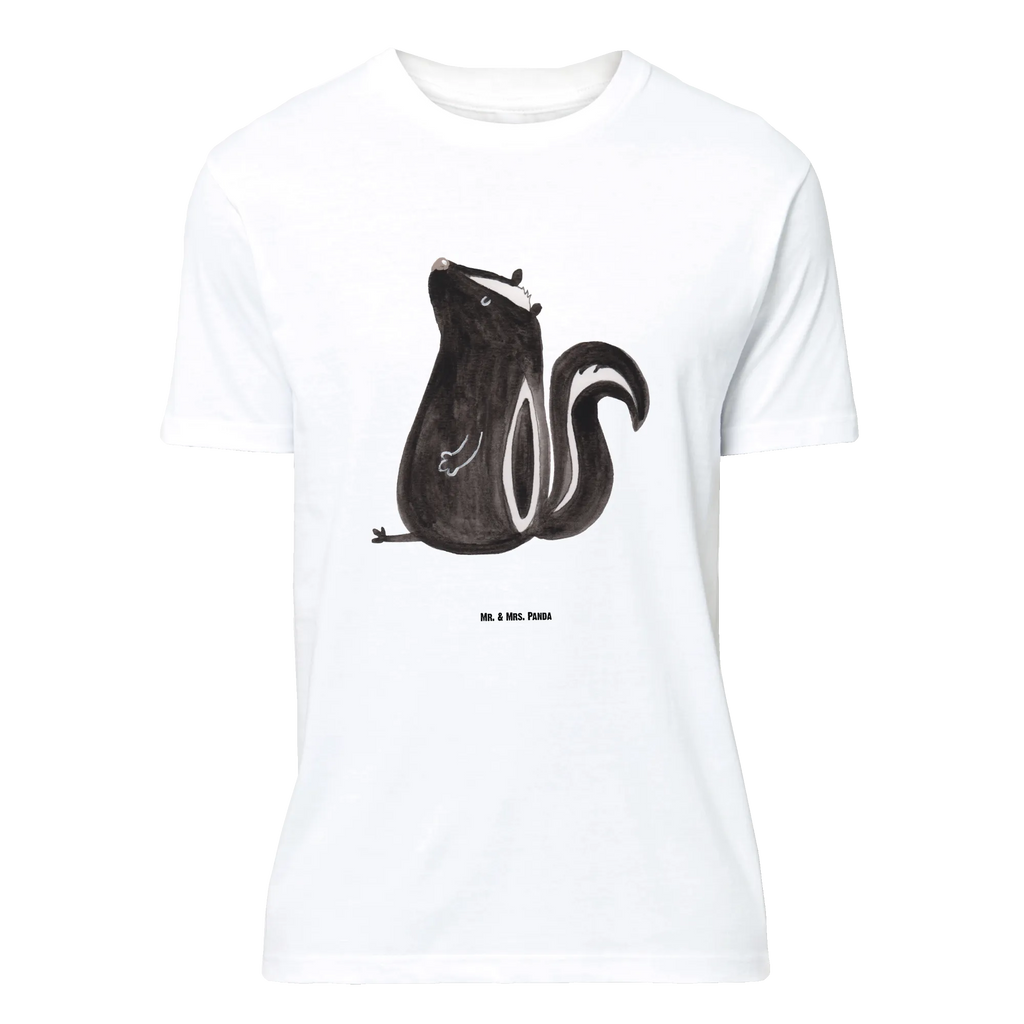 T-Shirt Standard Stinktier Sitzen Damen, Herrn, Nachthemd, Jubiläum, Shirt, Geburstag, Tshirt, Junggesellenabschied, T-Shirt mit Spruch, Schlafshirt, T-Shirt, Lustiges T-Shirt, Stinktier, Skunk, Spruch, Recht, Stinki, Stinker, Wildtier, Besserwisser, Büro, Raubtier