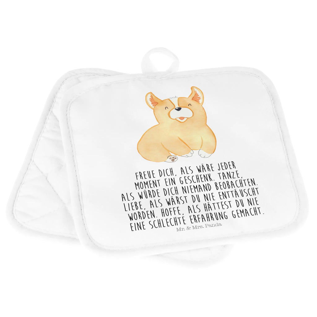 2er Set Topflappen  Corgie Topflappen mit Spruch, Topflappen, Ofenhandschuh, Topfhandschuh, Topfhandschuhe, Schöne Topflappen, Topflappen lustig, Topflappenset, Topflappen 2er Set, Topflappen Set, Topfuntersetzer, Ofenhandschuhe, Hund, Hundemotiv, Haustier, Hunderasse, Tierliebhaber, Hundebesitzer, Sprüche, britisch, Welsh Corgie Pembroke, Lebensfreude, Corgie, Hundespruch, Spruch, Motivation
