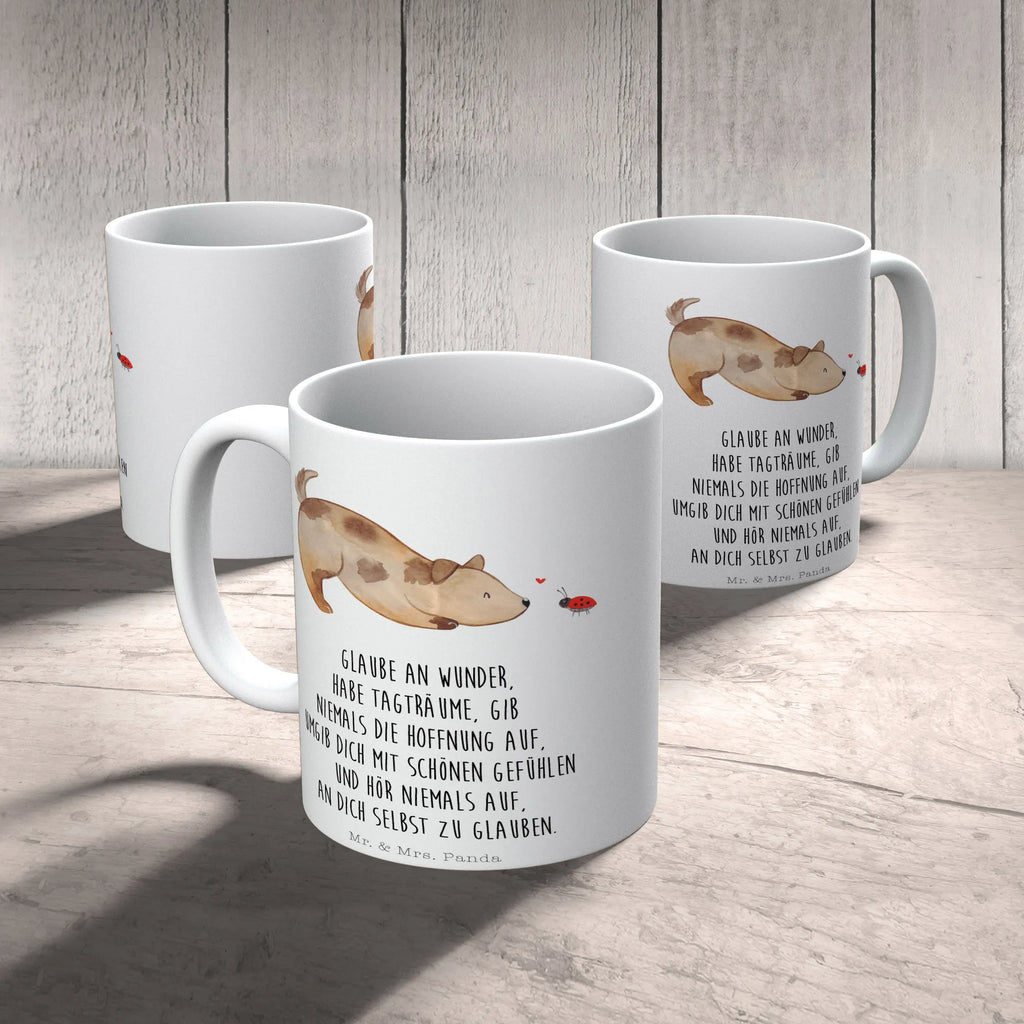 Tasse Hund Marienkäfer Kaffeetasse, Keramiktasse, Tasse, Teetasse, Tasse mit Zitaten, Tasse mit Motiven, Porzellantasse, Bürotasse, Geschenktasse, Hund, Hundemotiv, Haustier, Hunderasse, Tierliebhaber, Hundebesitzer, Sprüche, Hunde, Mischlinghund, Hundespruch, Marienkäfer, Mischling