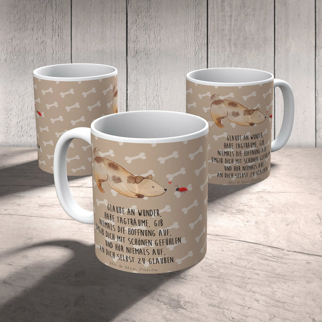 Tasse Hund Marienkäfer Kaffeetasse, Keramiktasse, Tasse, Teetasse, Tasse mit Zitaten, Tasse mit Motiven, Porzellantasse, Bürotasse, Geschenktasse, Hund, Hundemotiv, Haustier, Hunderasse, Tierliebhaber, Hundebesitzer, Sprüche, Hunde, Mischlinghund, Hundespruch, Marienkäfer, Mischling