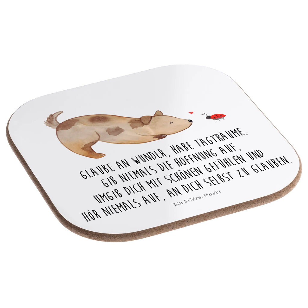 Quadratische Untersetzer Hund Marienkäfer Glasuntersetzer, Untersetzer aus Holz, Tassen Untersetzer, Korkuntersetzer, Untersetzer, Untersetzer Gläser, Holzuntersetzer, Bierdeckel, Getränkeuntersetzer, Untersetzer für Gläser, Untersetzer Holz, Untersetzer Design, Hund, Hundemotiv, Haustier, Hunderasse, Tierliebhaber, Hundebesitzer, Sprüche, Mischling, Hundespruch, Marienkäfer, Hunde, Mischlinghund
