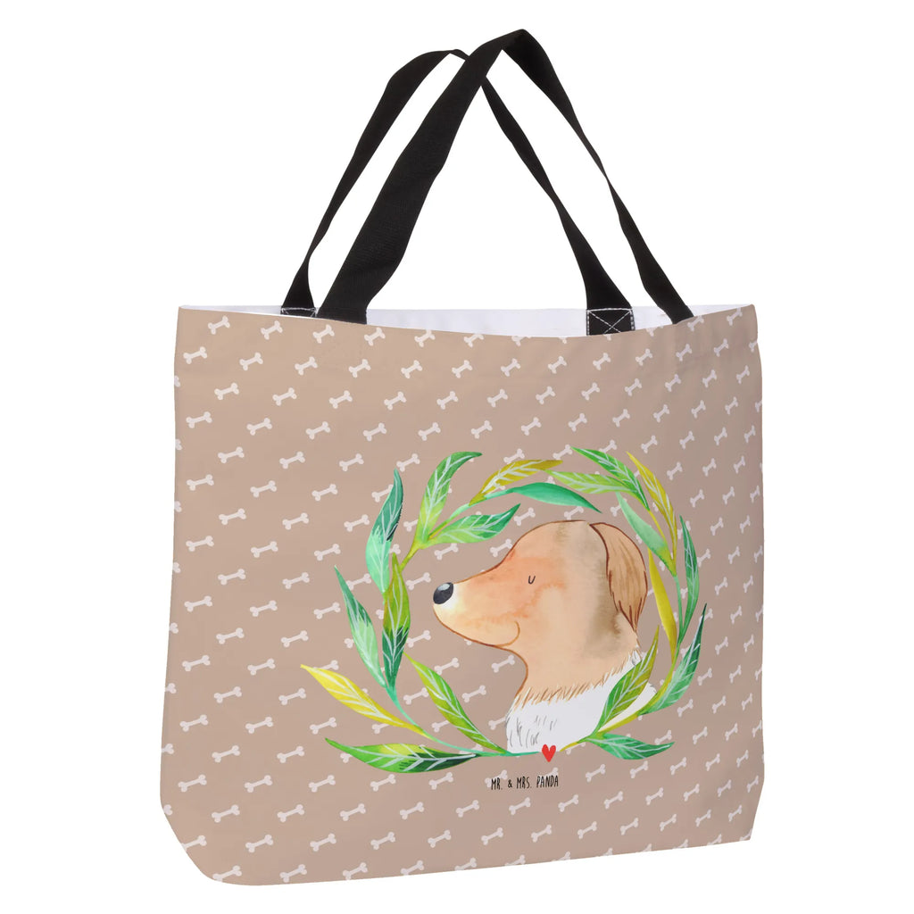 Shopper Dog Flower Schultasche, Einkaufstasche, Beutel, Alltagstasche, Schultertasche, Shopper, XL, XXL Tasche, Tragebeutel, Stofftasche, Schulbeutel, Freizeittasche, Einkaufsbeutel, Tüte, Strandtasche, Ausflug, Sprüche, Hund, Hundebesitzer, Hunderasse, Haustier, Tierliebhaber, Hundemotiv, Hunde, Therapie, Hundeglück, Ranke, Hundeliebe, Selbsttherapie