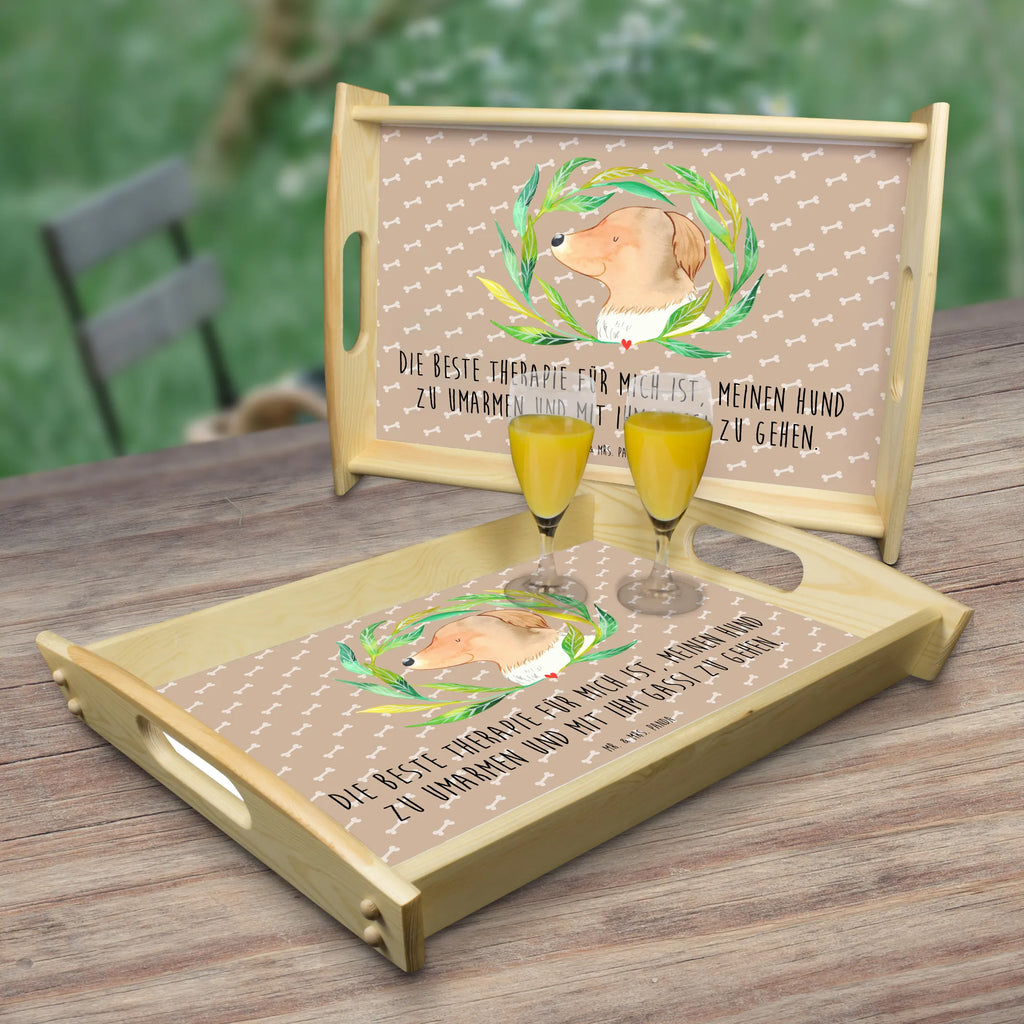 Serving tray Dog Flower Holztablett, Dekotablett, Küchentablett, Tablett, Frühstückstablett, Serviertablett, Hund, Hundemotiv, Haustier, Hunderasse, Tierliebhaber, Hundebesitzer, Sprüche, Hundeliebe, Selbsttherapie, Hundeglück, Ranke, Therapie, Hunde
