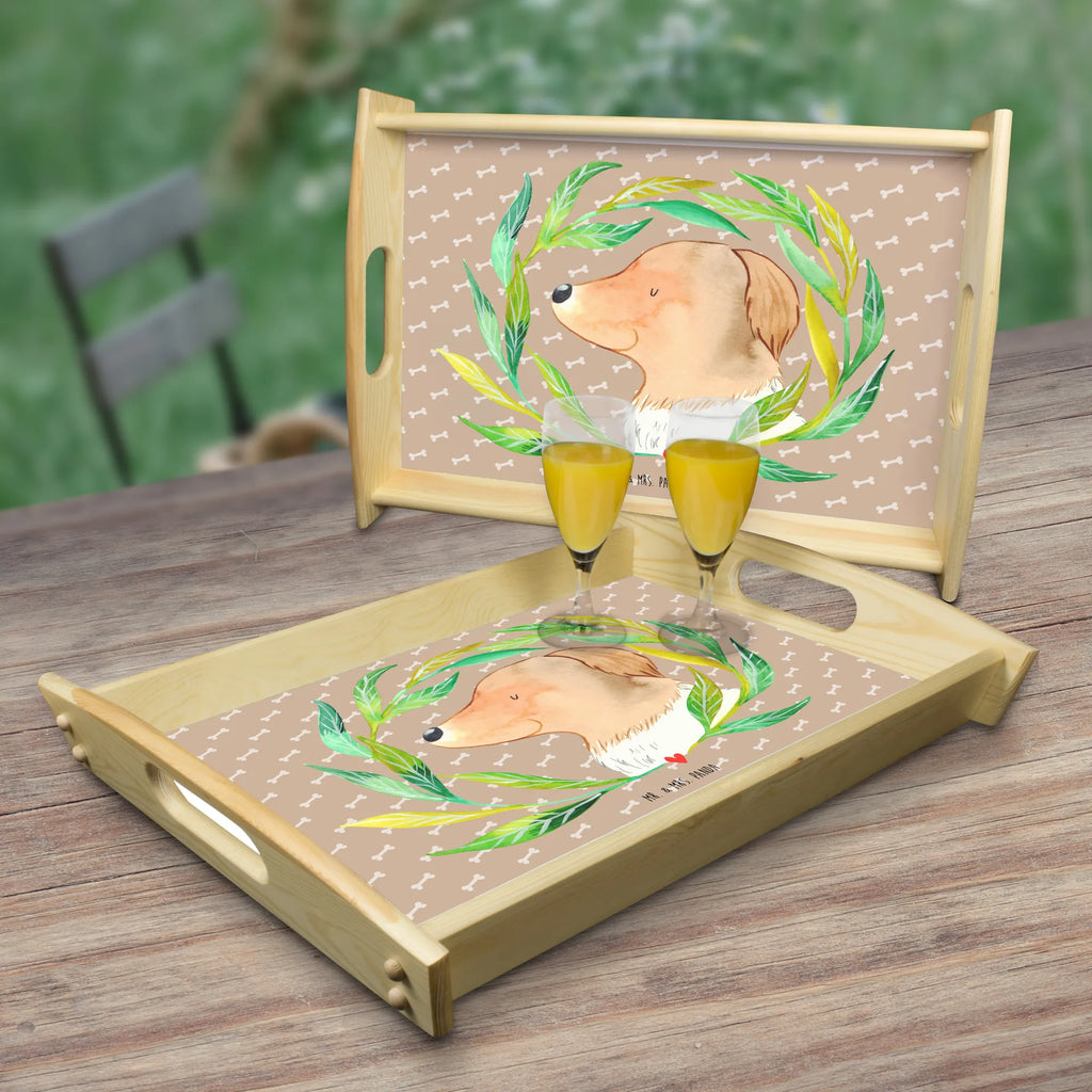 Serving tray Dog Flower Holztablett, Dekotablett, Küchentablett, Tablett, Frühstückstablett, Serviertablett, Hund, Hundemotiv, Haustier, Hunderasse, Tierliebhaber, Hundebesitzer, Sprüche, Hundeliebe, Selbsttherapie, Hundeglück, Ranke, Therapie, Hunde