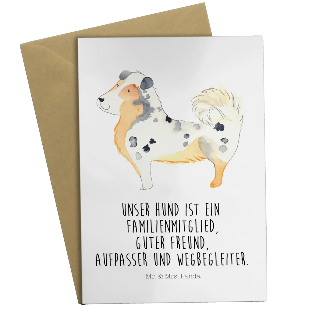 Greetings card Dog Australia Shepherd Geburtstagskarte, Grußkarte, Hochzeitskarte, Klappkarte, Ansichtskarten, Karte, Glückwunschkarte, Einladungskarte, Hund, Hundemotiv, Haustier, Hunderasse, Tierliebhaber, Hundebesitzer, Sprüche, Australien Shepherd, Familienhund, Hundeliebe, Spruch, Shepherd