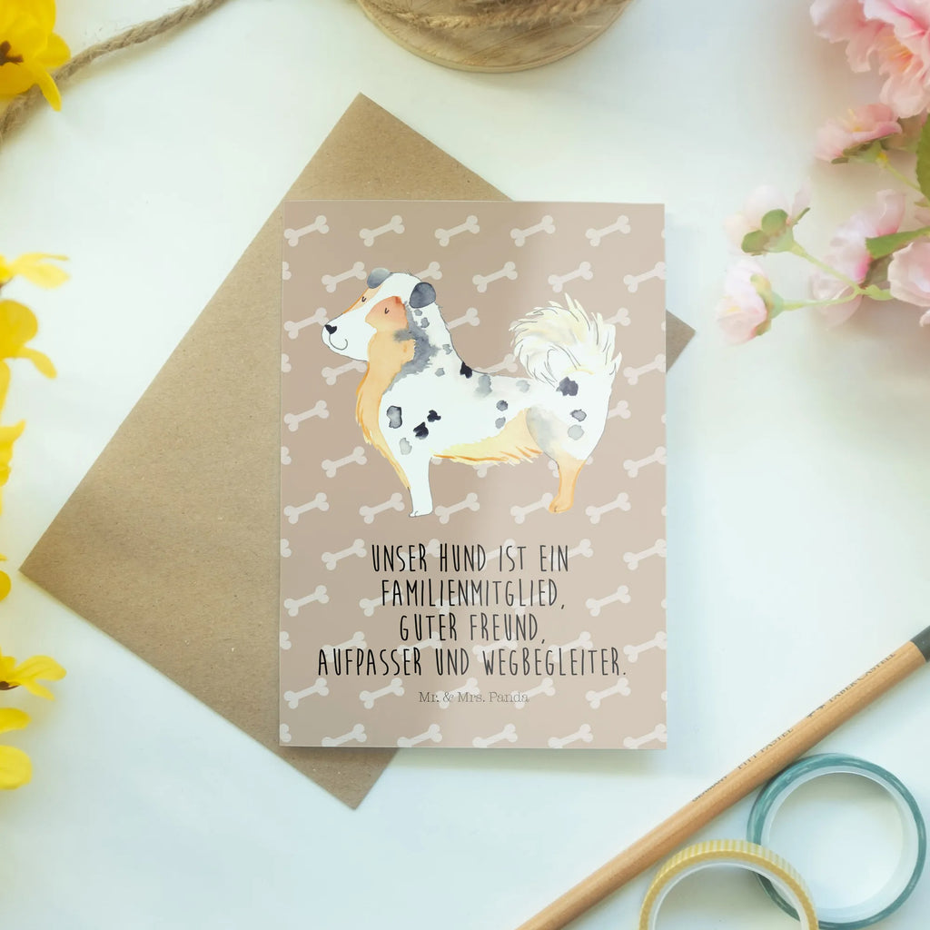 Greetings card Dog Australia Shepherd Geburtstagskarte, Grußkarte, Hochzeitskarte, Klappkarte, Ansichtskarten, Karte, Glückwunschkarte, Einladungskarte, Hund, Hundemotiv, Haustier, Hunderasse, Tierliebhaber, Hundebesitzer, Sprüche, Australien Shepherd, Familienhund, Hundeliebe, Spruch, Shepherd