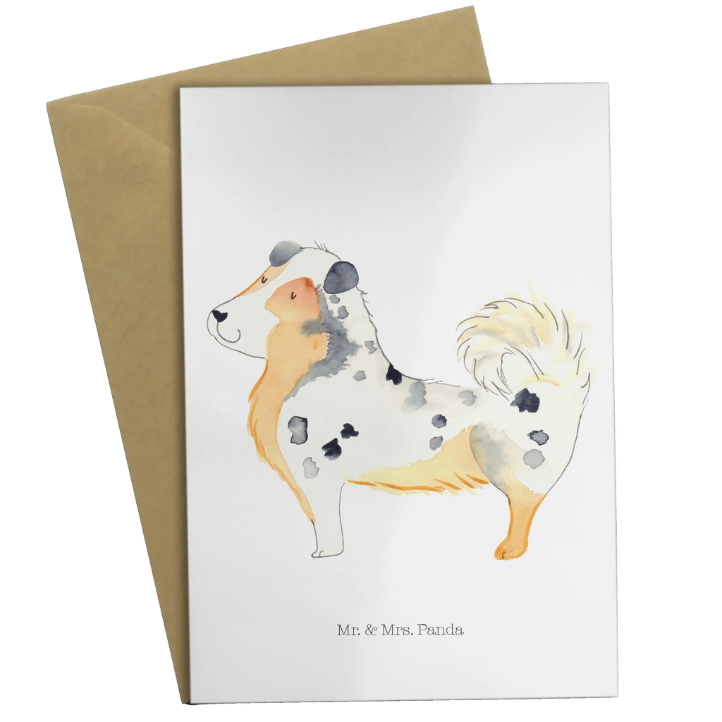 Greetings card Dog Australia Shepherd Geburtstagskarte, Grußkarte, Hochzeitskarte, Klappkarte, Ansichtskarten, Karte, Glückwunschkarte, Einladungskarte, Hund, Hundemotiv, Haustier, Hunderasse, Tierliebhaber, Hundebesitzer, Sprüche, Australien Shepherd, Familienhund, Hundeliebe, Spruch, Shepherd