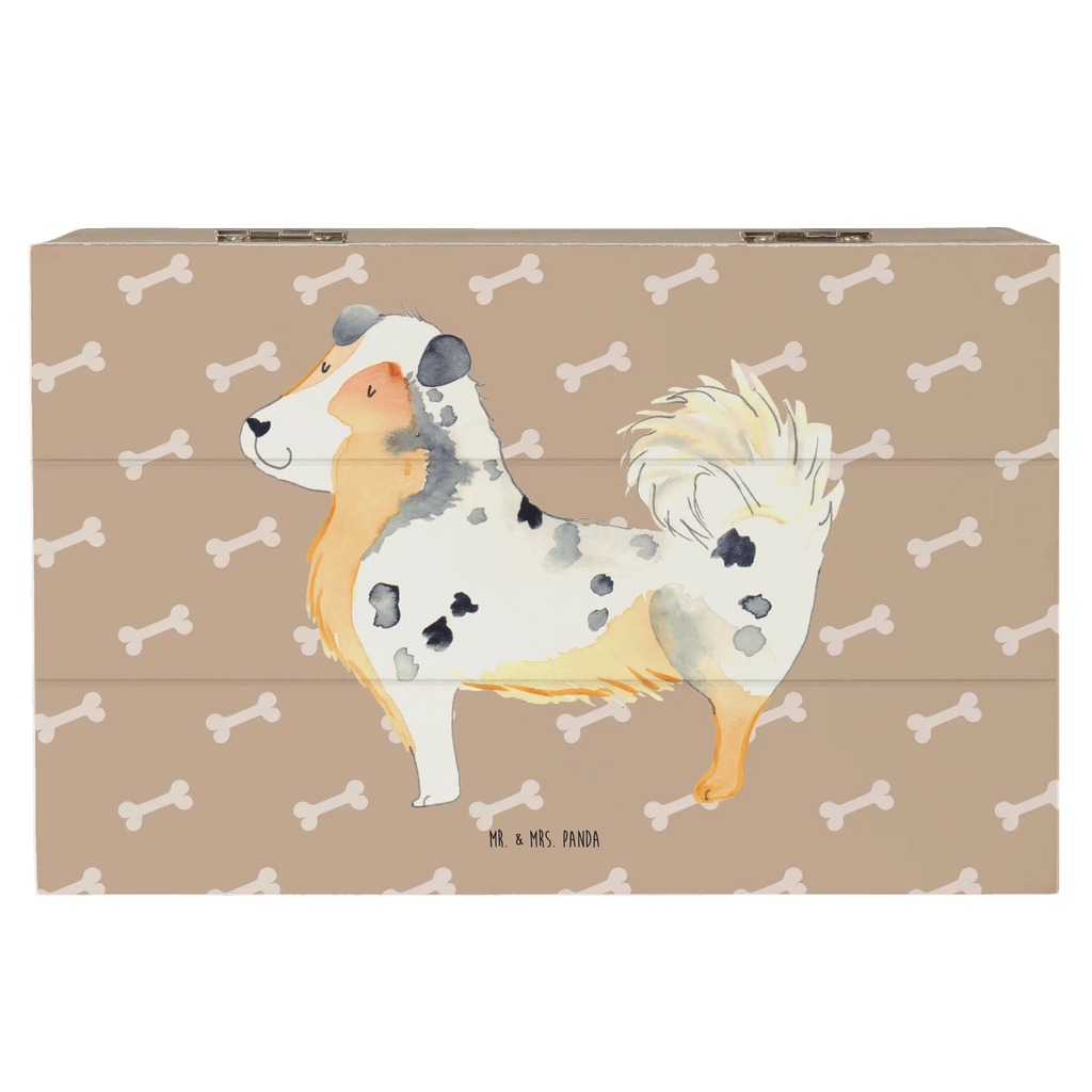 Wooden chest Dog Australia Shepherd Truhe, Holzkiste, Kiste, Erinnerungsbox, Geschenkbox, XXL, Geschenkdose, Schatzkiste, Schatulle, Erinnerungskiste, Aufbewahrungsbox, Dekokiste, Hund, Hundemotiv, Haustier, Hunderasse, Tierliebhaber, Hundebesitzer, Sprüche, Australien Shepherd, Shepherd, Hundeliebe, Familienhund, Spruch