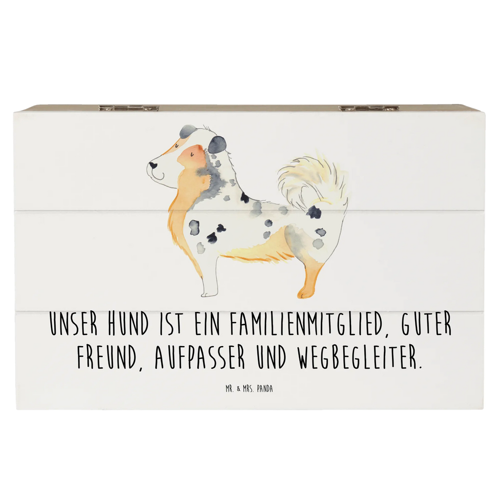 Wooden chest Dog Australia Shepherd Truhe, Holzkiste, Kiste, Erinnerungsbox, Geschenkbox, XXL, Geschenkdose, Schatzkiste, Schatulle, Erinnerungskiste, Aufbewahrungsbox, Dekokiste, Hund, Hundemotiv, Haustier, Hunderasse, Tierliebhaber, Hundebesitzer, Sprüche, Australien Shepherd, Shepherd, Hundeliebe, Familienhund, Spruch
