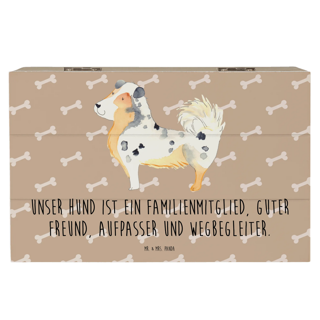 Wooden chest Dog Australia Shepherd Truhe, Holzkiste, Kiste, Erinnerungsbox, Geschenkbox, XXL, Geschenkdose, Schatzkiste, Schatulle, Erinnerungskiste, Aufbewahrungsbox, Dekokiste, Hund, Hundemotiv, Haustier, Hunderasse, Tierliebhaber, Hundebesitzer, Sprüche, Australien Shepherd, Shepherd, Hundeliebe, Familienhund, Spruch