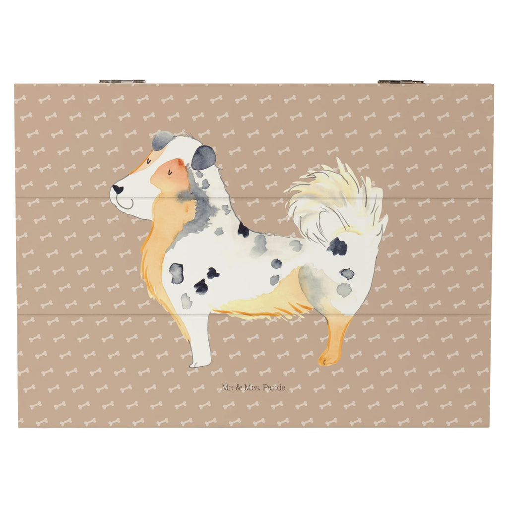 Wooden chest Dog Australia Shepherd Truhe, Holzkiste, Kiste, Erinnerungsbox, Geschenkbox, XXL, Geschenkdose, Schatzkiste, Schatulle, Erinnerungskiste, Aufbewahrungsbox, Dekokiste, Hund, Hundemotiv, Haustier, Hunderasse, Tierliebhaber, Hundebesitzer, Sprüche, Australien Shepherd, Shepherd, Hundeliebe, Familienhund, Spruch