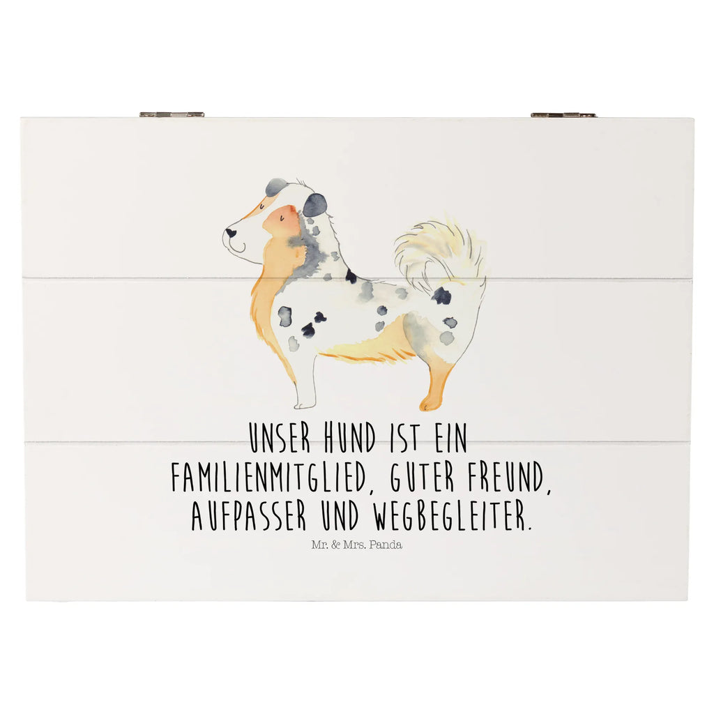 Wooden chest Dog Australia Shepherd Truhe, Holzkiste, Kiste, Erinnerungsbox, Geschenkbox, XXL, Geschenkdose, Schatzkiste, Schatulle, Erinnerungskiste, Aufbewahrungsbox, Dekokiste, Hund, Hundemotiv, Haustier, Hunderasse, Tierliebhaber, Hundebesitzer, Sprüche, Australien Shepherd, Shepherd, Hundeliebe, Familienhund, Spruch