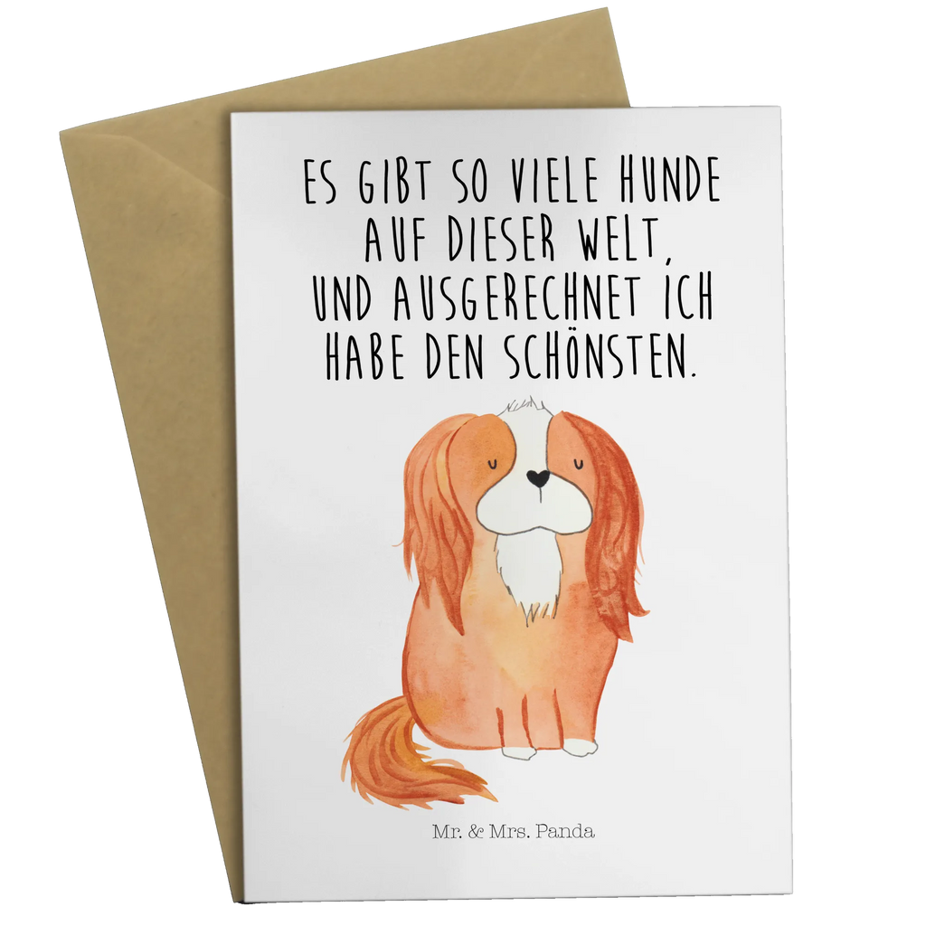 Greetings card Dog Cavalier King Charles Spaniel Glückwunschkarte, weihnachtskarten, babykarte, Grußkarten, dankeskarten, jubiläumskarte, glückwunschkarten, Motivkarte, Grußkarte, kommunionskarte, spruchkarte, osterkarten, einladungskarten, firmungskarte, hochzeitskarten, valentinstagskarte, neujahrskarte, osterkarte, vatertagskarte, Klappkarte, abiturkarte, genesungskarte, Beileidskarte, Hunderasse, Hundebesitzer, Sprüche, Hundemotiv, Haustier, Tierliebhaber, Hund, Cavalier King Charles Spaniel, Schönster Hund, Cockerspaniel, Spaniel, Spruch