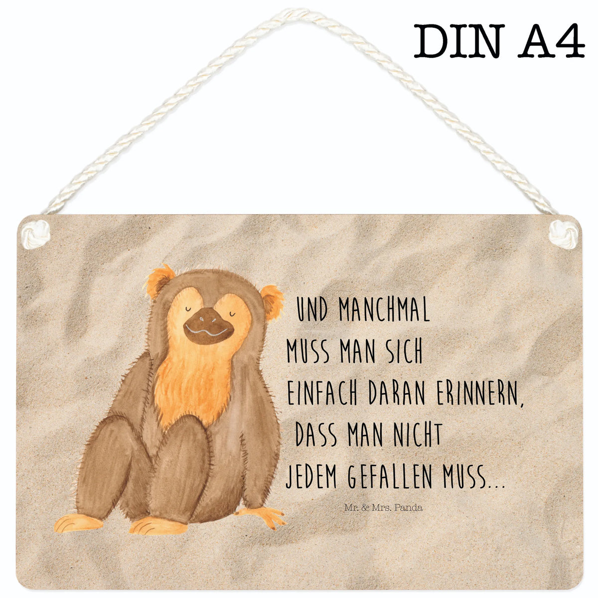Deko Schild Affe
