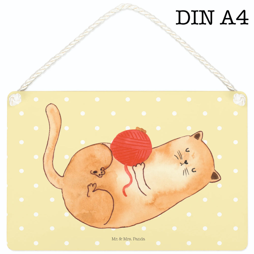 Decorative sign Cat Wool cat, tomcat, kitty, meow, kitten, housecat, mama cat, love cats, cat image, cat fan, cat lover, cat fancier, cat decoration, gift for cat lover, cat owner, funny cats, cat sayings, cat motto, funny cat gifts, fan merchandise, cat stuff, animal lover, ball of wool, play, wool, playful, pussy, pet, cats, Cats