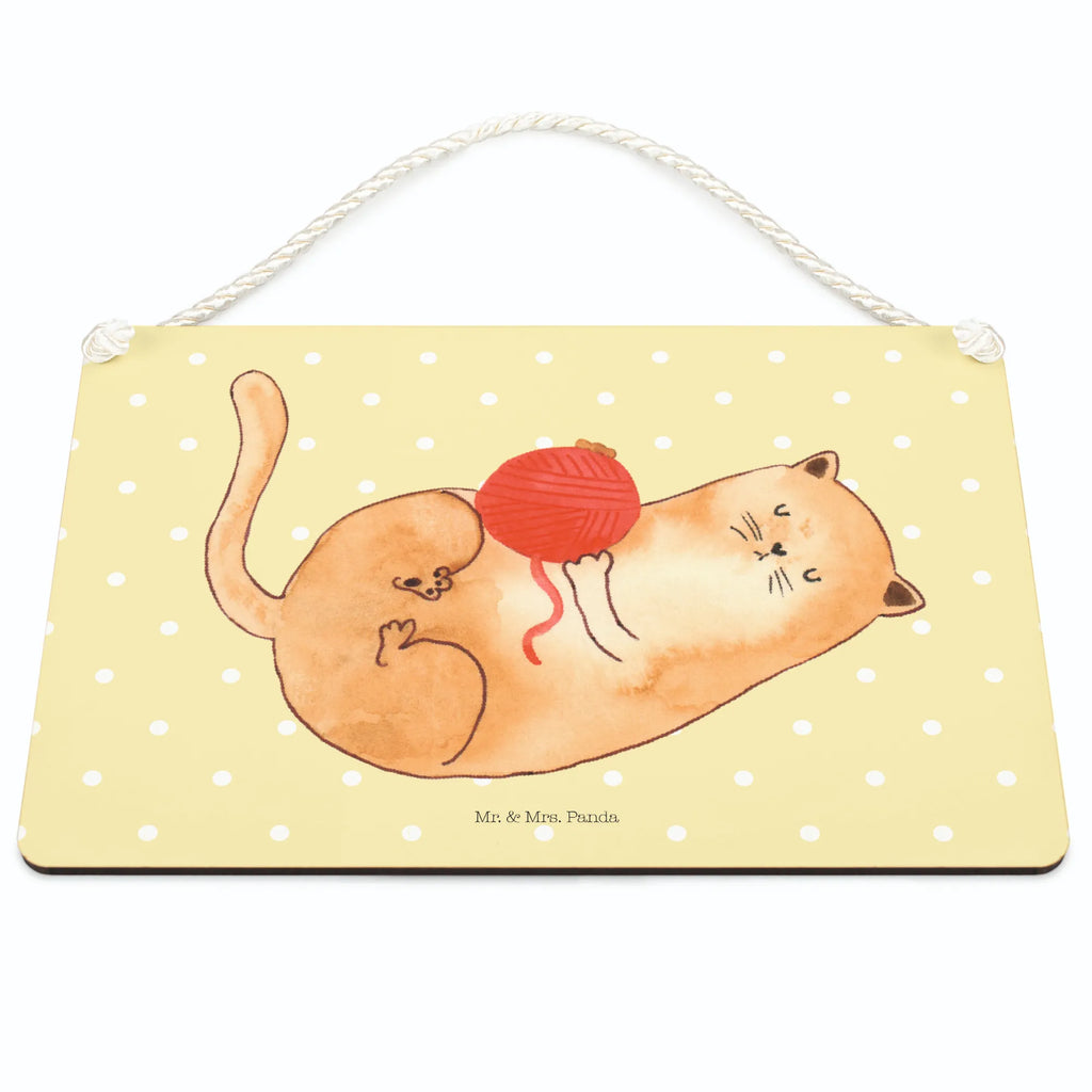 Decorative sign Cat Wool cat, tomcat, kitty, meow, kitten, housecat, mama cat, love cats, cat image, cat fan, cat lover, cat fancier, cat decoration, gift for cat lover, cat owner, funny cats, cat sayings, cat motto, funny cat gifts, fan merchandise, cat stuff, animal lover, ball of wool, play, wool, playful, pussy, pet, cats, Cats