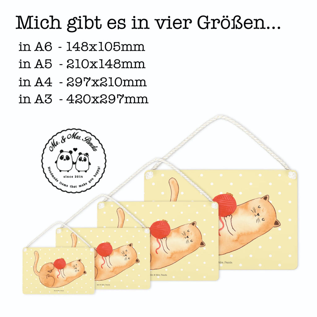 Decorative sign Cat Wool cat, tomcat, kitty, meow, kitten, housecat, mama cat, love cats, cat image, cat fan, cat lover, cat fancier, cat decoration, gift for cat lover, cat owner, funny cats, cat sayings, cat motto, funny cat gifts, fan merchandise, cat stuff, animal lover, ball of wool, play, wool, playful, pussy, pet, cats, Cats