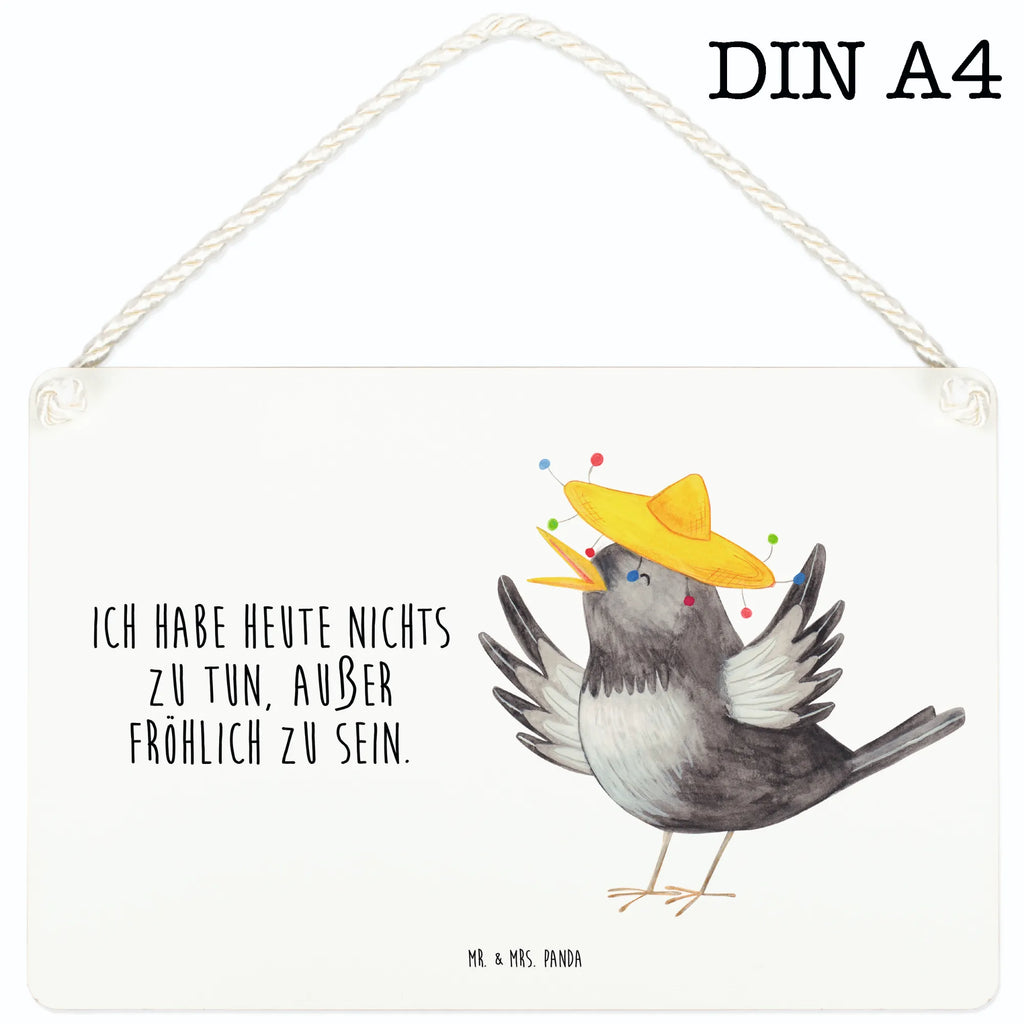 Dekoracyjny znak kruk Sombrero Deko Wandtafel, Badschild, Dekoschild, dekoration schild, Schild, hängeschild, dekotafel, Holzschild, Küchenschild, holzbild, wandhänger, Türschild, Türschild Familie, Holztafel, Wandschild, Schild mit Spruch, Spruchschild, dekoschilder, sprüche schild, Motivschild, Deko Schild, wandtafel, Lustige Sprüche, Tiere, Tiermotive, Gute Laune, Glück Spruch, Froh, glücklich sein, Fröhlich sein, Spruch Positiv, Motivation, Elster, Vögel, Rabe, Vogel