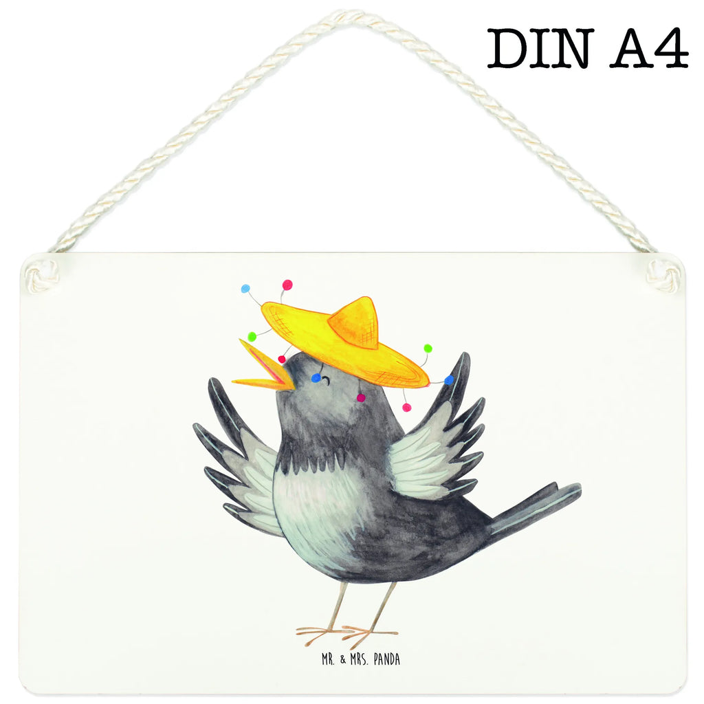 Dekoracyjny znak kruk Sombrero Deko Wandtafel, Badschild, Dekoschild, dekoration schild, Schild, hängeschild, dekotafel, Holzschild, Küchenschild, holzbild, wandhänger, Türschild, Türschild Familie, Holztafel, Wandschild, Schild mit Spruch, Spruchschild, dekoschilder, sprüche schild, Motivschild, Deko Schild, wandtafel, Lustige Sprüche, Tiere, Tiermotive, Gute Laune, Glück Spruch, Froh, glücklich sein, Fröhlich sein, Spruch Positiv, Motivation, Elster, Vögel, Rabe, Vogel