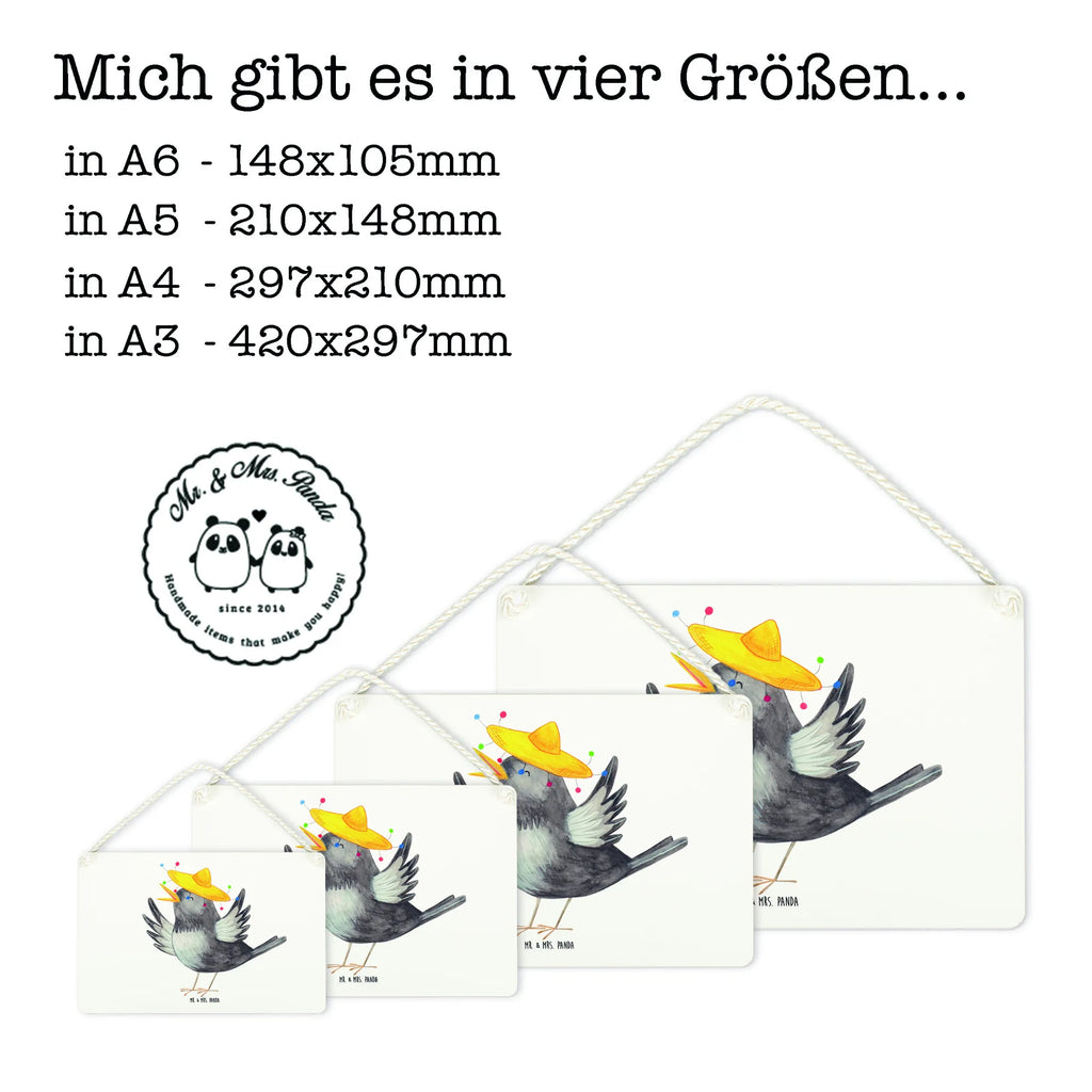 Dekoracyjny znak kruk Sombrero Deko Wandtafel, Badschild, Dekoschild, dekoration schild, Schild, hängeschild, dekotafel, Holzschild, Küchenschild, holzbild, wandhänger, Türschild, Türschild Familie, Holztafel, Wandschild, Schild mit Spruch, Spruchschild, dekoschilder, sprüche schild, Motivschild, Deko Schild, wandtafel, Lustige Sprüche, Tiere, Tiermotive, Gute Laune, Glück Spruch, Froh, glücklich sein, Fröhlich sein, Spruch Positiv, Motivation, Elster, Vögel, Rabe, Vogel