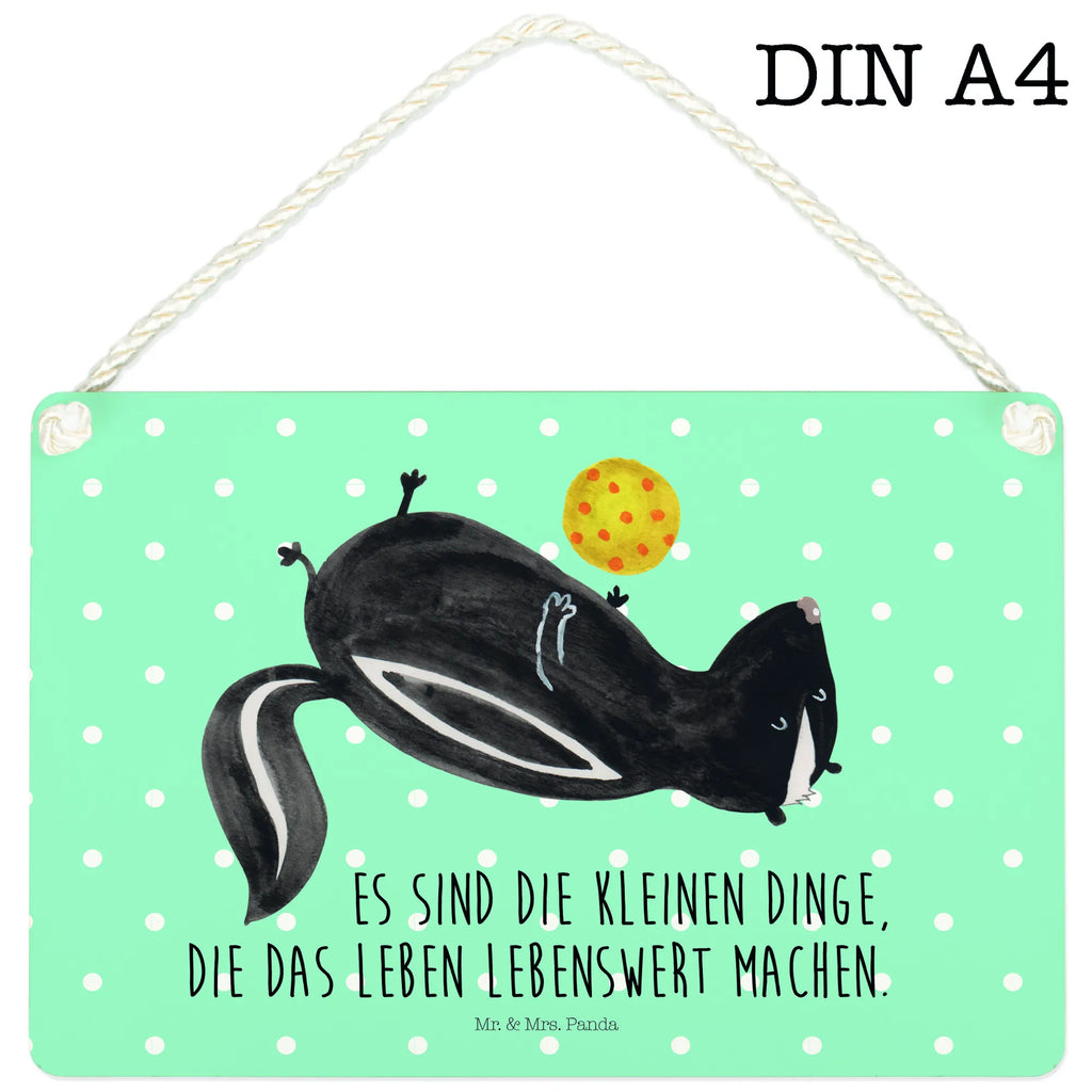 Dekoracyjny znak skunks piłka Schild, hängeschild, Badschild, wandtafel, Dekoschild, Küchenschild, Türschild Familie, dekoschilder, Holzschild, sprüche schild, Schild mit Spruch, Motivschild, dekoration schild, holzbild, Deko Schild, dekotafel, wandhänger, Deko Wandtafel, Spruchschild, Türschild, Wandschild, Holztafel, Skunk, Stinktier, Stinker, Wildtier, Verspielt, Stinki, Raubtier, Weisheit
