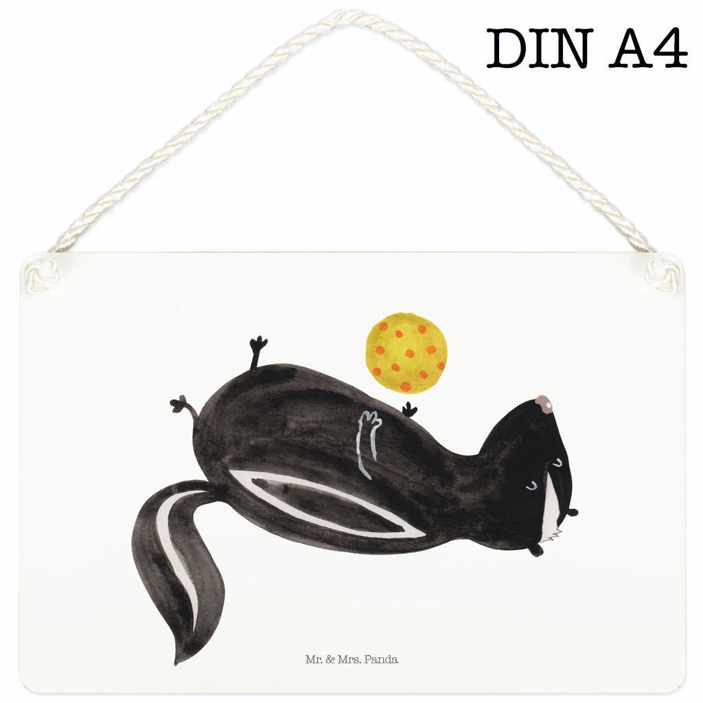 Dekoracyjny znak skunks piłka Schild, hängeschild, Badschild, wandtafel, Dekoschild, Küchenschild, Türschild Familie, dekoschilder, Holzschild, sprüche schild, Schild mit Spruch, Motivschild, dekoration schild, holzbild, Deko Schild, dekotafel, wandhänger, Deko Wandtafel, Spruchschild, Türschild, Wandschild, Holztafel, Skunk, Stinktier, Stinker, Wildtier, Verspielt, Stinki, Raubtier, Weisheit
