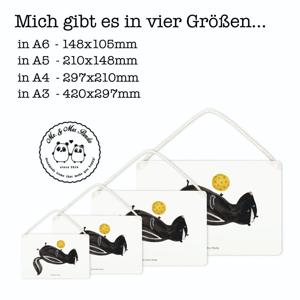 Dekoracyjny znak skunks piłka Schild, hängeschild, Badschild, wandtafel, Dekoschild, Küchenschild, Türschild Familie, dekoschilder, Holzschild, sprüche schild, Schild mit Spruch, Motivschild, dekoration schild, holzbild, Deko Schild, dekotafel, wandhänger, Deko Wandtafel, Spruchschild, Türschild, Wandschild, Holztafel, Skunk, Stinktier, Stinker, Wildtier, Verspielt, Stinki, Raubtier, Weisheit