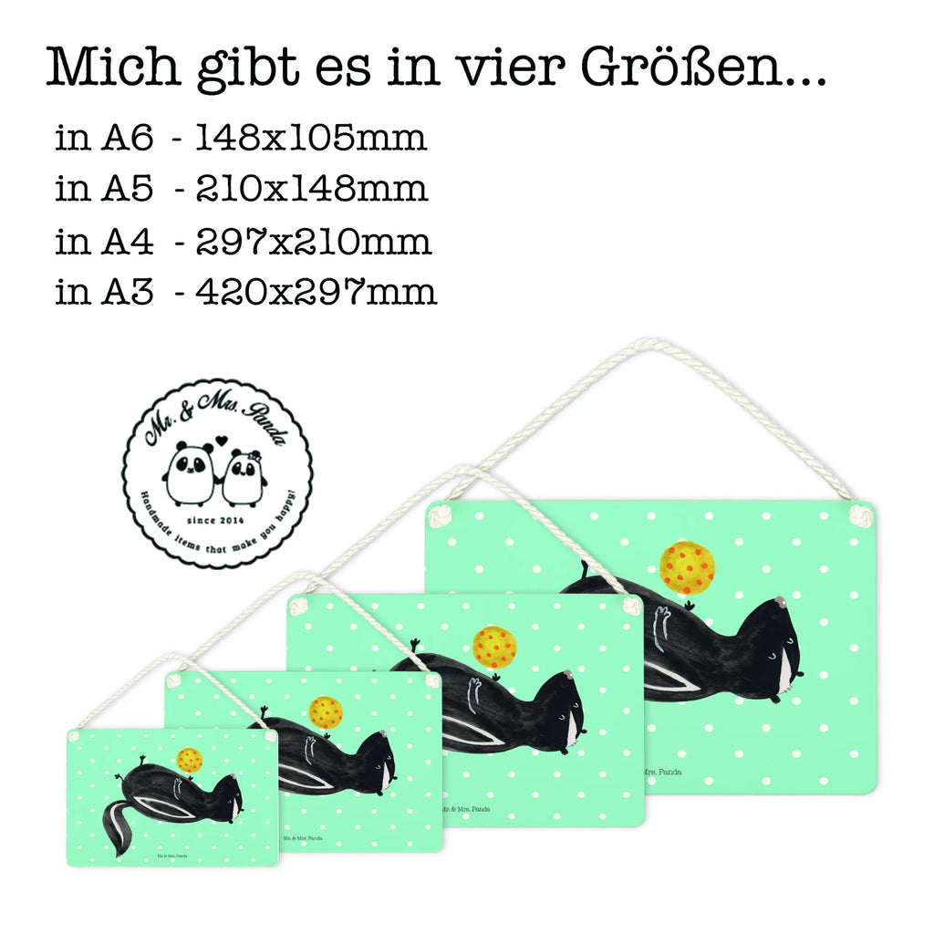 Dekoracyjny znak skunks piłka Schild, hängeschild, Badschild, wandtafel, Dekoschild, Küchenschild, Türschild Familie, dekoschilder, Holzschild, sprüche schild, Schild mit Spruch, Motivschild, dekoration schild, holzbild, Deko Schild, dekotafel, wandhänger, Deko Wandtafel, Spruchschild, Türschild, Wandschild, Holztafel, Skunk, Stinktier, Stinker, Wildtier, Verspielt, Stinki, Raubtier, Weisheit