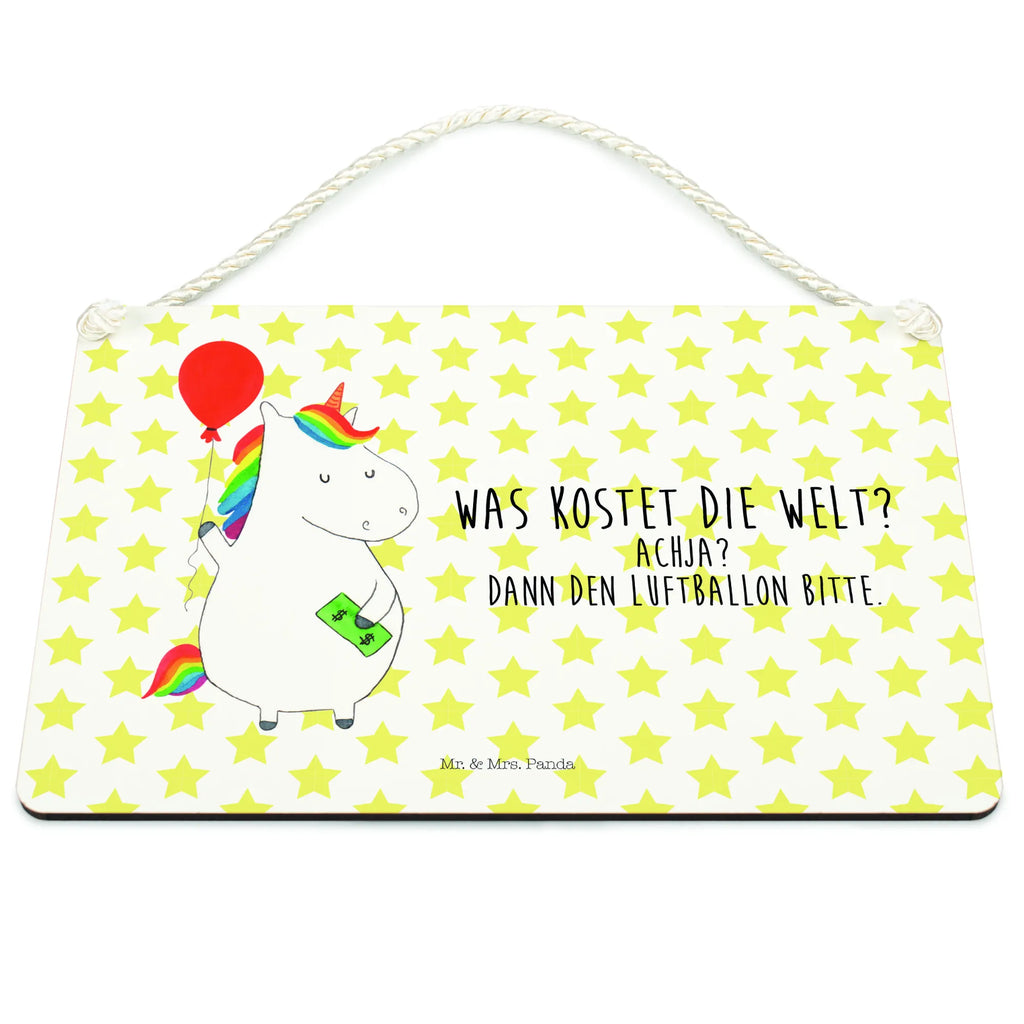 Decorative sign unicorn balloon unicorn, unicorns, balloon, funny, saying, gift, fun, money, lifelong, girlfriend, joy