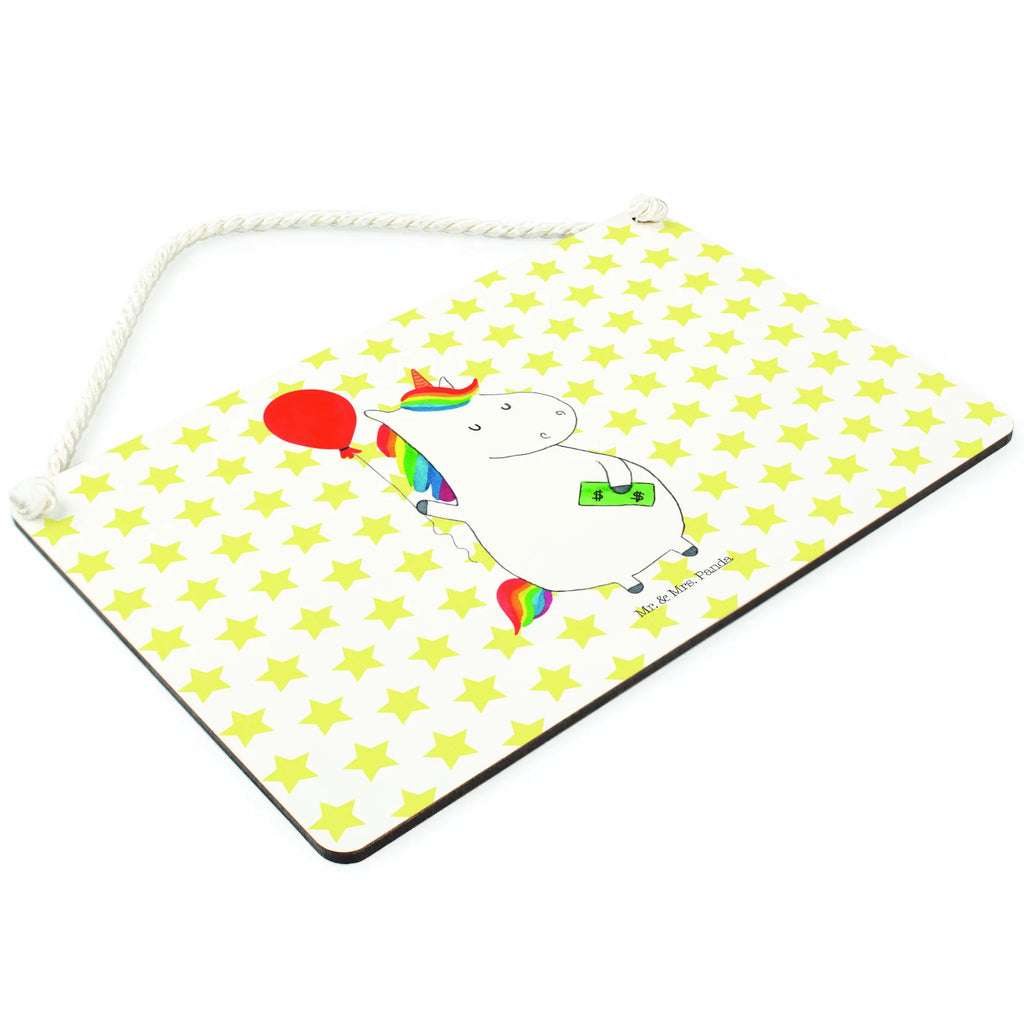 Decorative sign unicorn balloon unicorn, unicorns, balloon, funny, saying, gift, fun, money, lifelong, girlfriend, joy