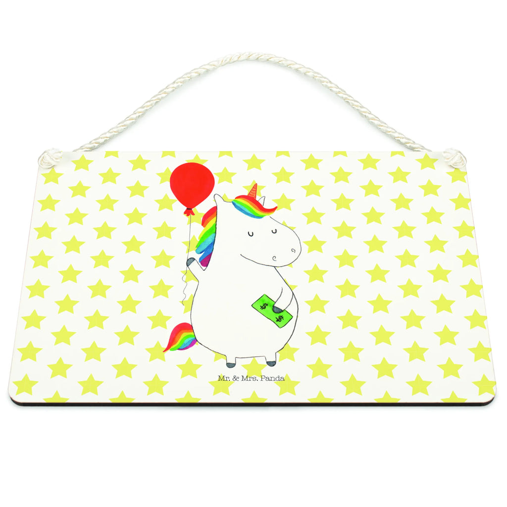 Decorative sign unicorn balloon unicorn, unicorns, balloon, funny, saying, gift, fun, money, lifelong, girlfriend, joy